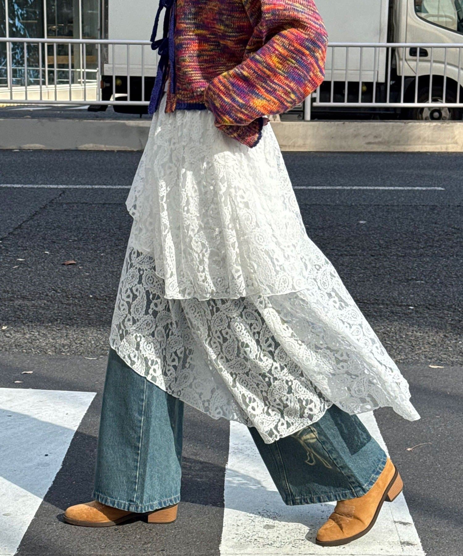 CIAOPANIC(チャオパニック) イレヘムアソート柄ミドルスカート