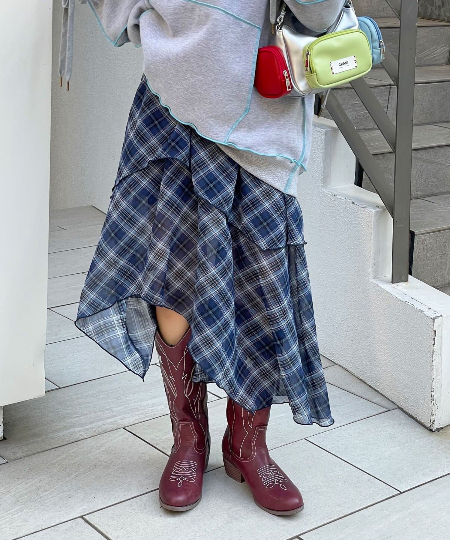 CIAOPANIC(チャオパニック) イレヘムアソート柄ミドルスカート