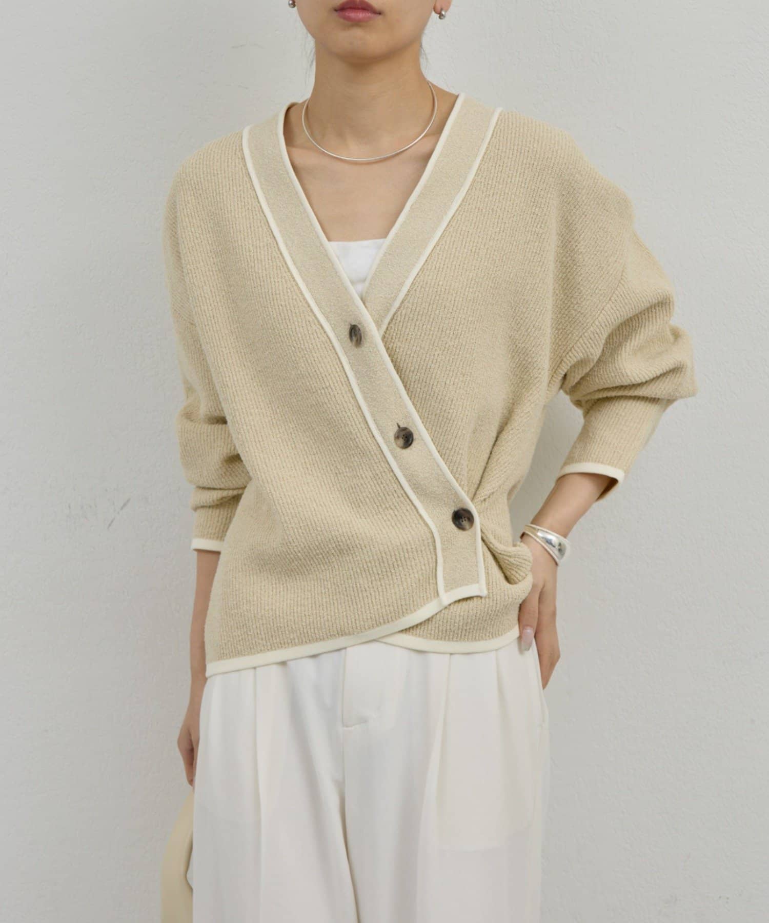 GALLARDAGALANTE(ガリャルダガランテ) 【手洗い可】ツイーディカーディガン