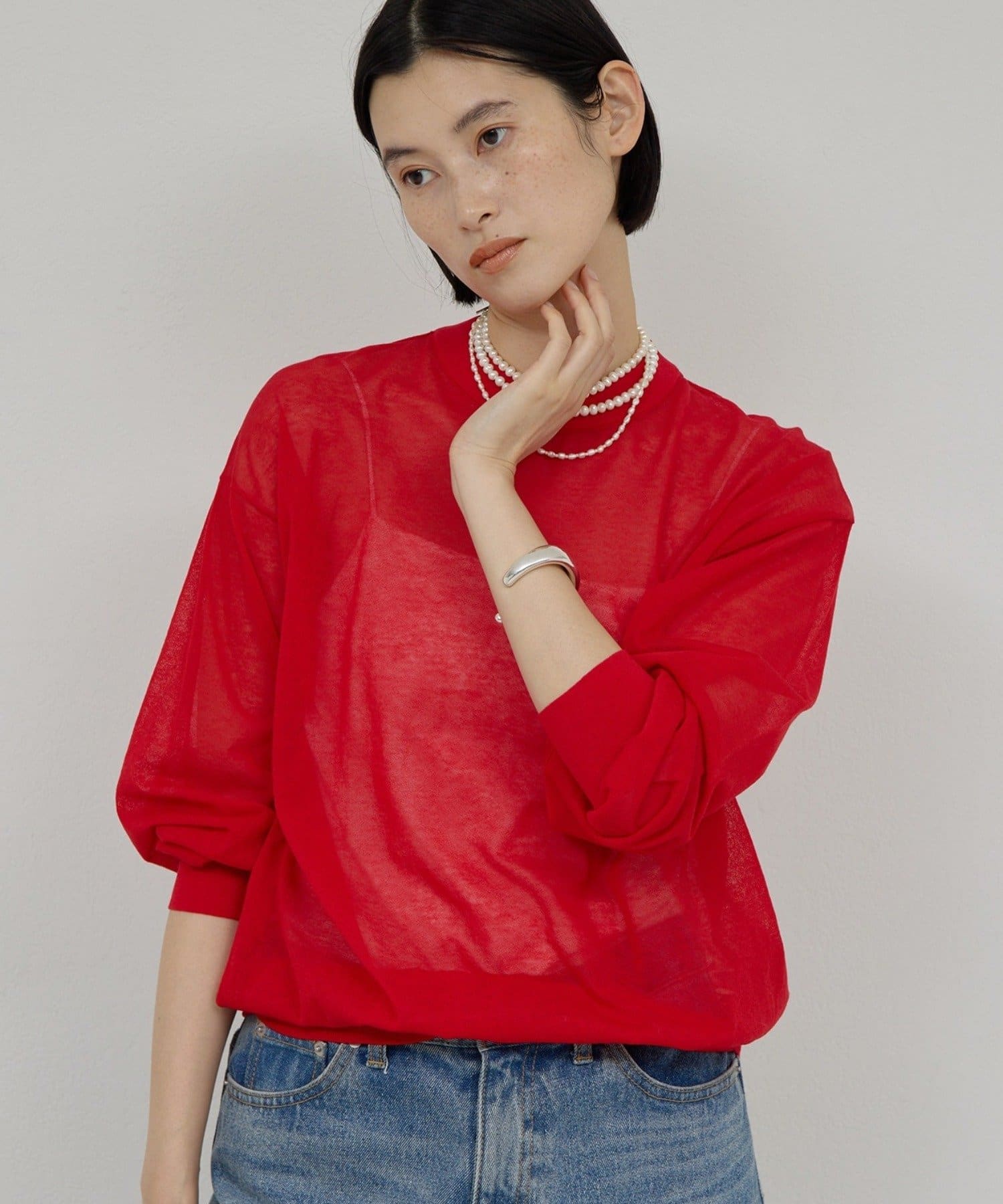 GALLARDAGALANTE(ガリャルダガランテ) コットンシアーニット