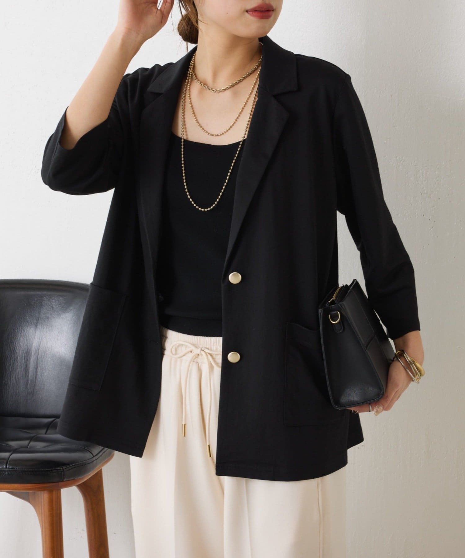 Jena　espace merveilleux(ジェナ　エスパスメルヴェイユ) 7分袖テーラードジャケット