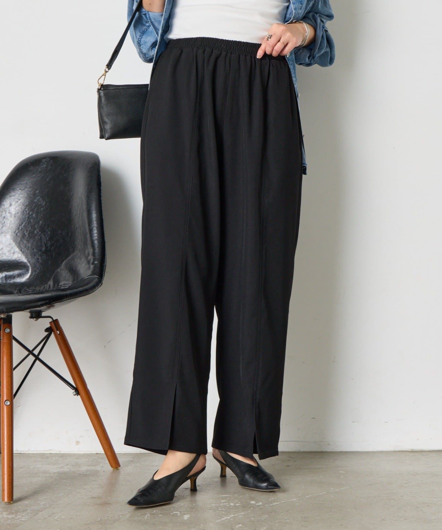 Jena　espace merveilleux(ジェナ　エスパスメルヴェイユ) センターラインワイドパンツ