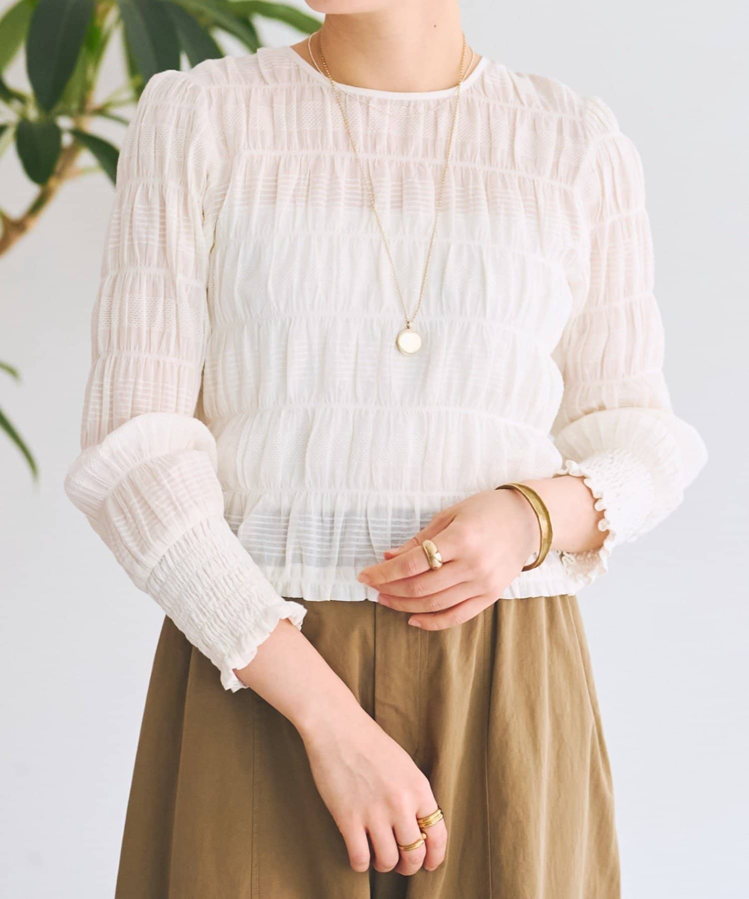 BEARDSLEY(ビアズリー) コットンシャーリングブラウス