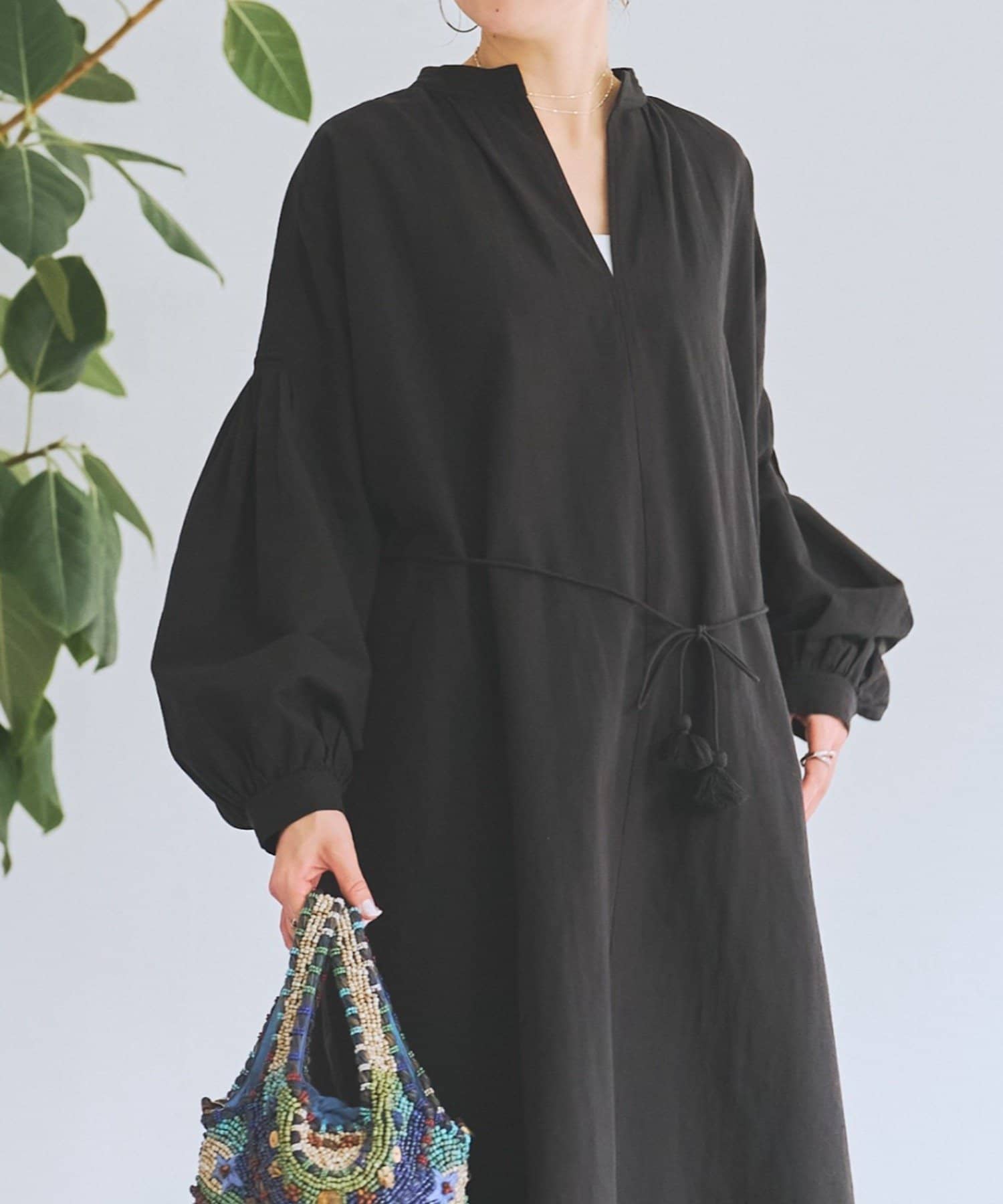 BEARDSLEY(ビアズリー) 《1/1(木)12:00予約開始》コットンリネンロングワンピース