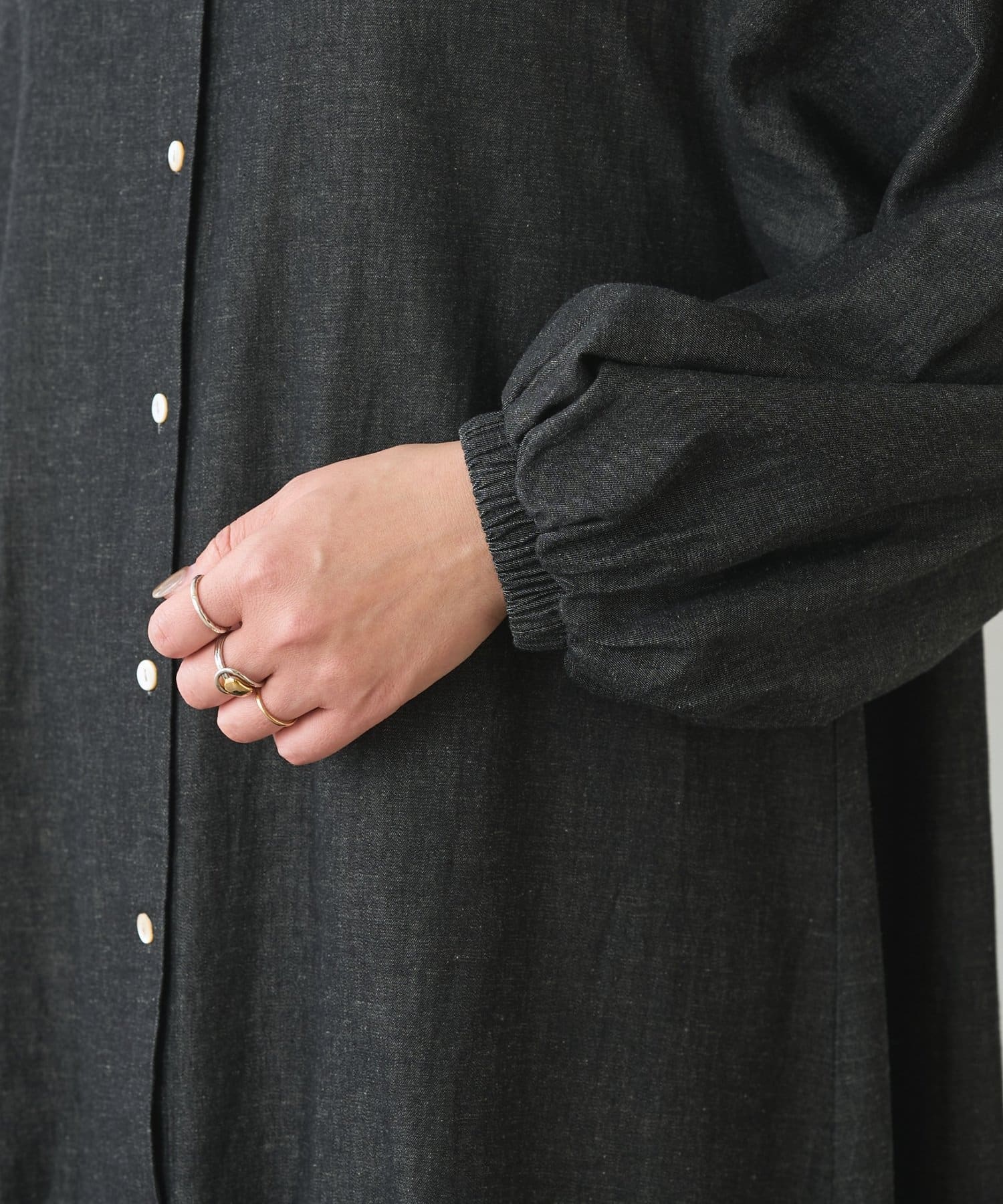 Jena　espace merveilleux(ジェナ　エスパスメルヴェイユ) コットンリネンカーブワンピース