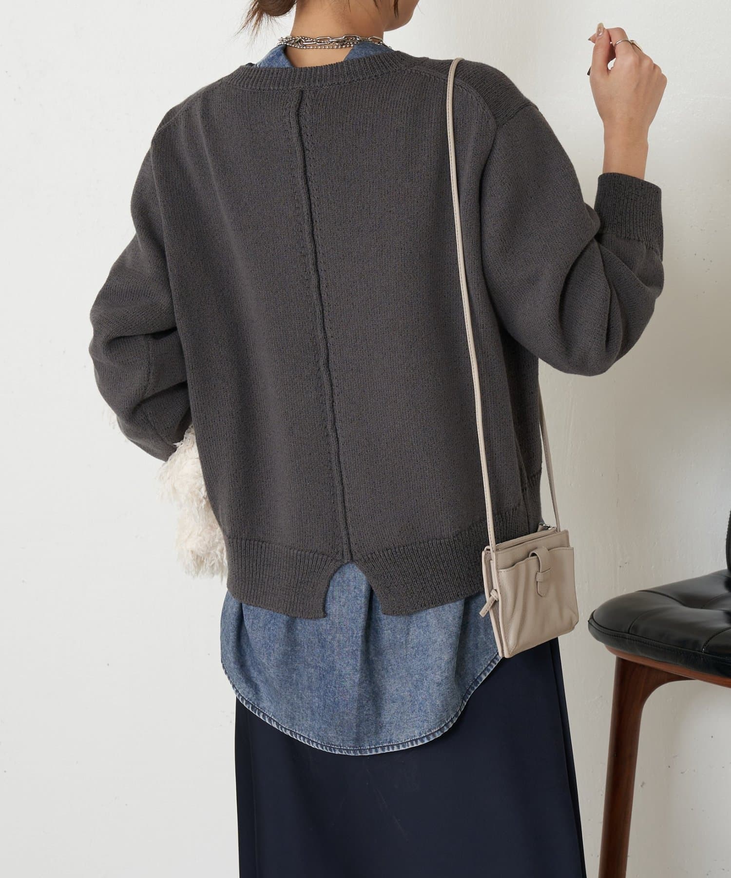 Jena　espace merveilleux(ジェナ　エスパスメルヴェイユ) バックラインボックスニット　