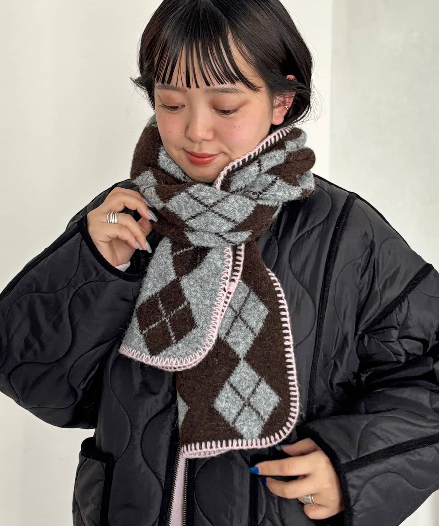 CPCM(シーピーシーエム) アソート配色ステッチマフラー