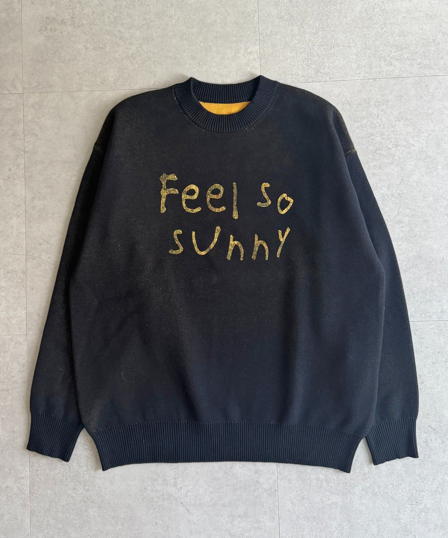 CPCM(シーピーシーエム) リバーシブル配色ロゴスウェットライクニット