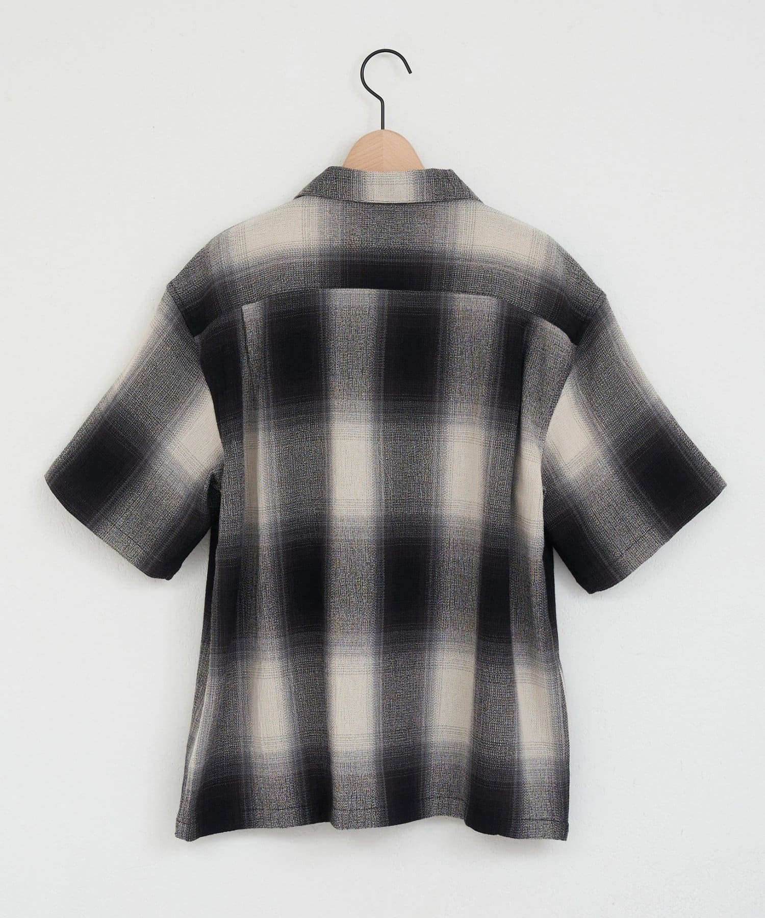 DISCOAT(ディスコート) 【Enlude】楊柳チェックオーバー半袖シャツ《ユニセックス》