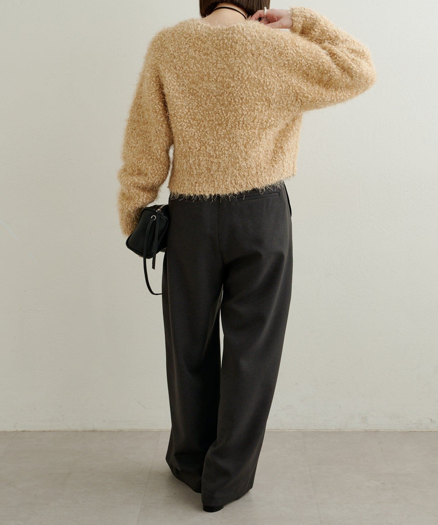 Omekashi(オメカシ) 【セットアップ着用可能◎】タックワイドスラックス