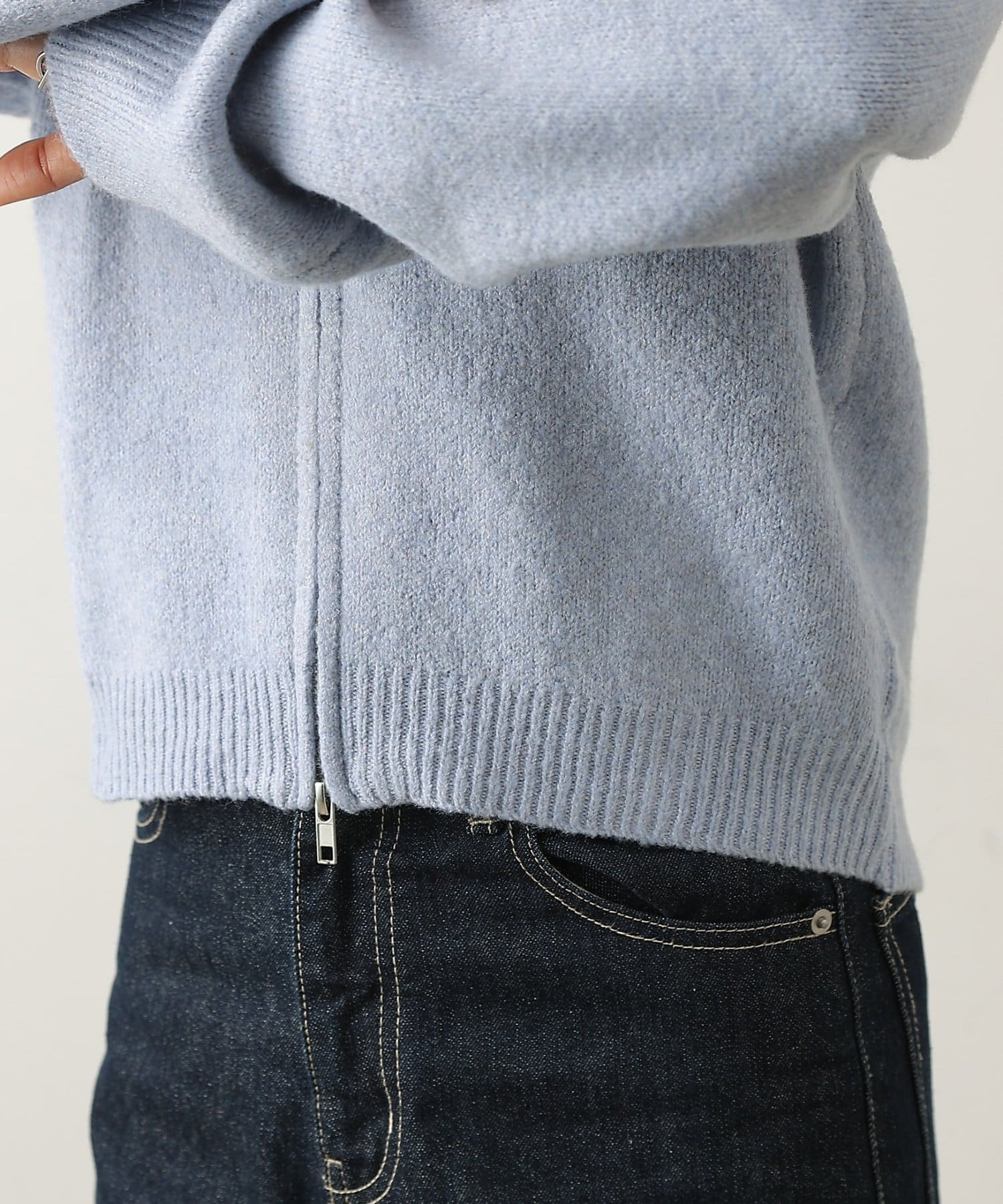 COLONY 2139(コロニー トゥーワンスリーナイン) 衿付きWジップカーディガン