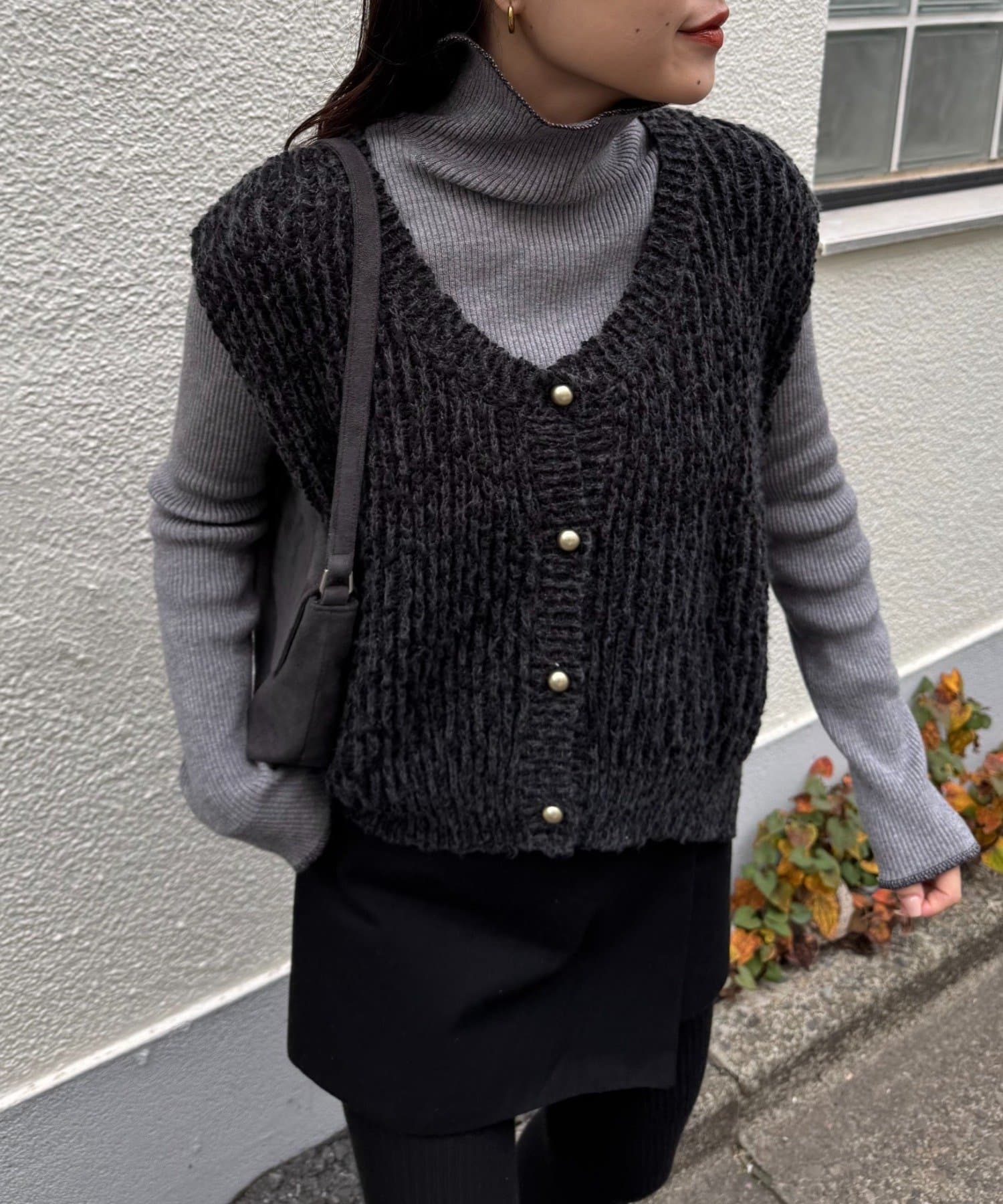 CIAOPANIC TYPY(チャオパニックティピー) ポコポコ金ボタンニットベスト