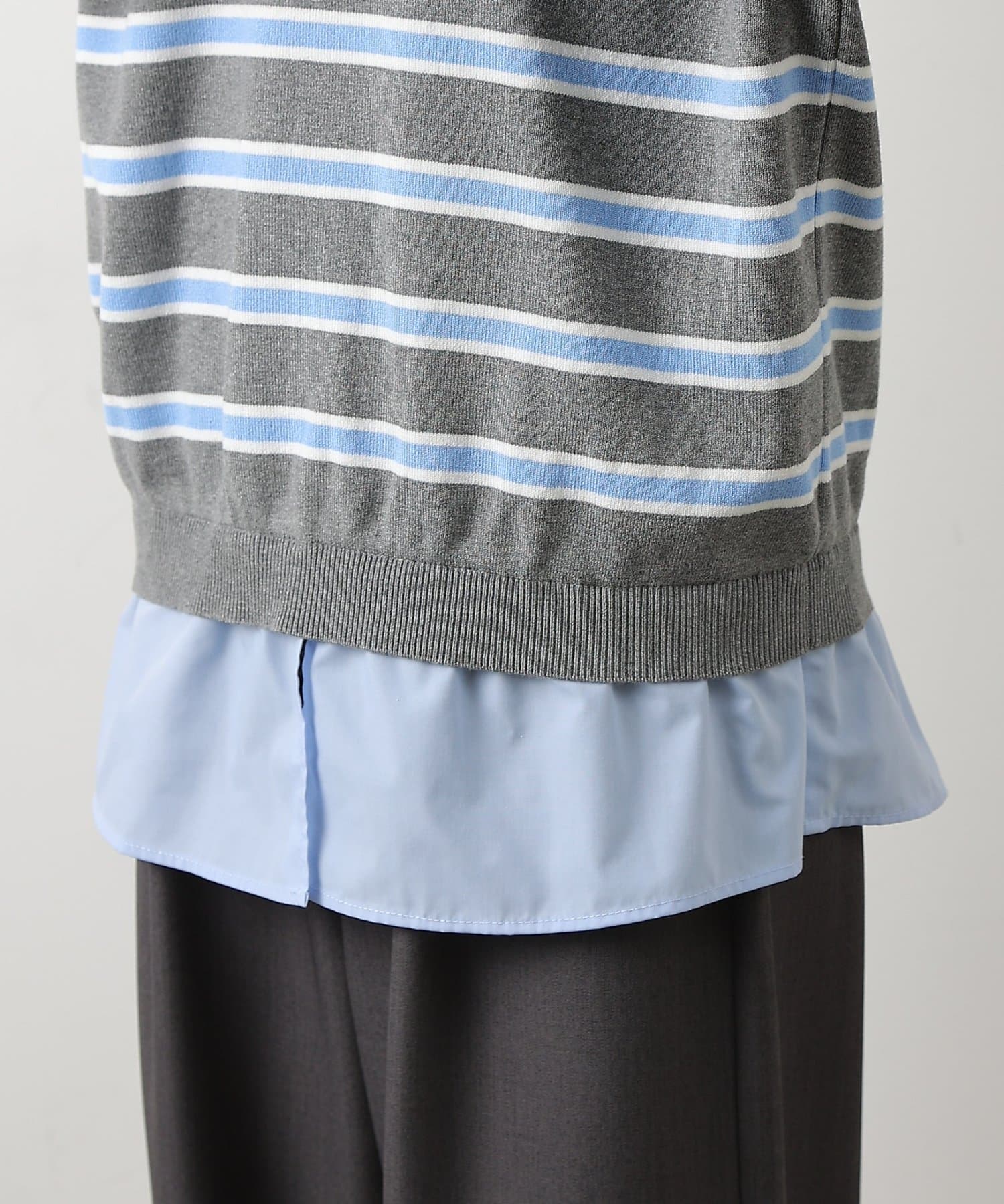 COLONY 2139(コロニー トゥーワンスリーナイン) シャツドッキングニットプルオーバー