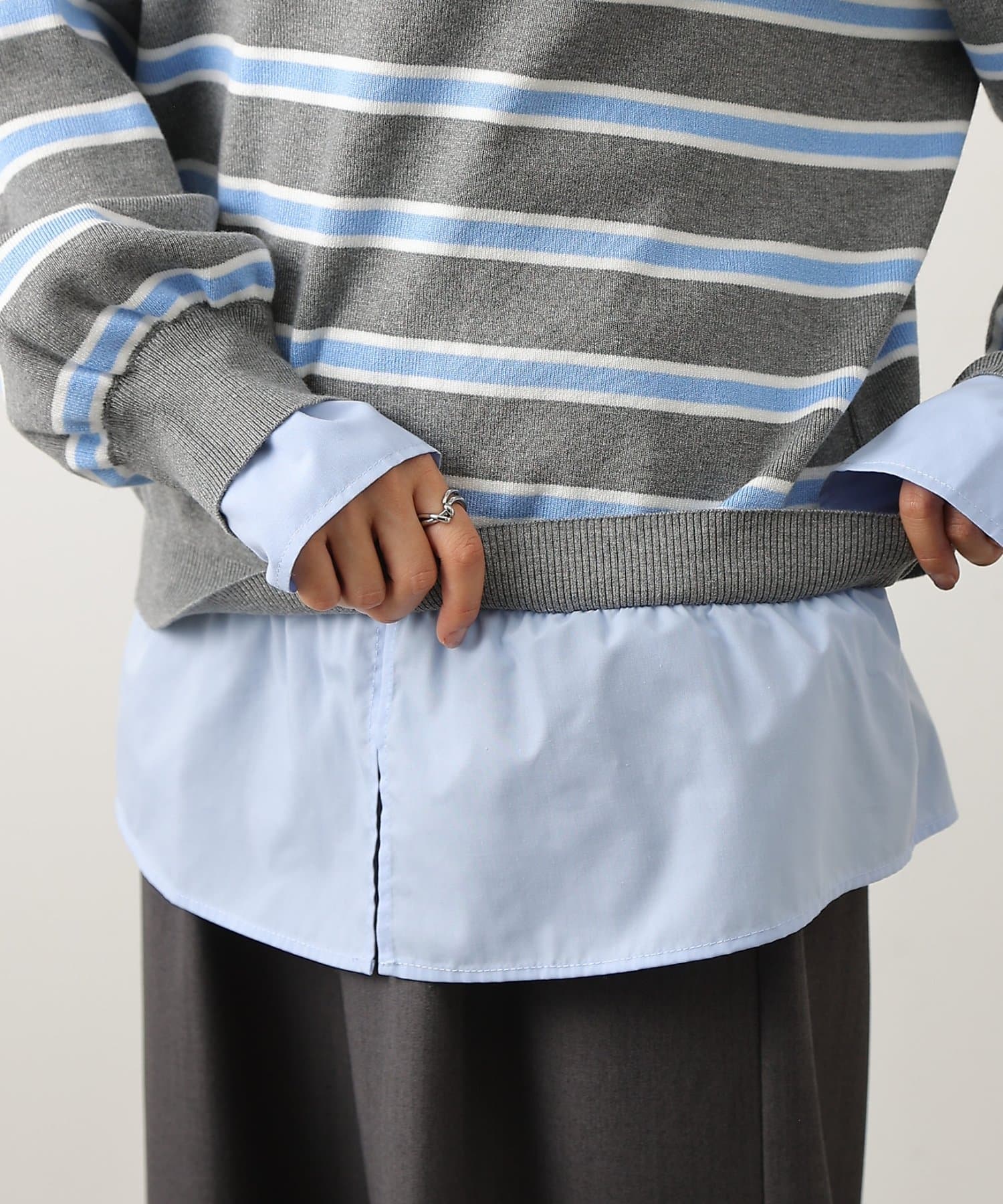 COLONY 2139(コロニー トゥーワンスリーナイン) シャツドッキングニットプルオーバー