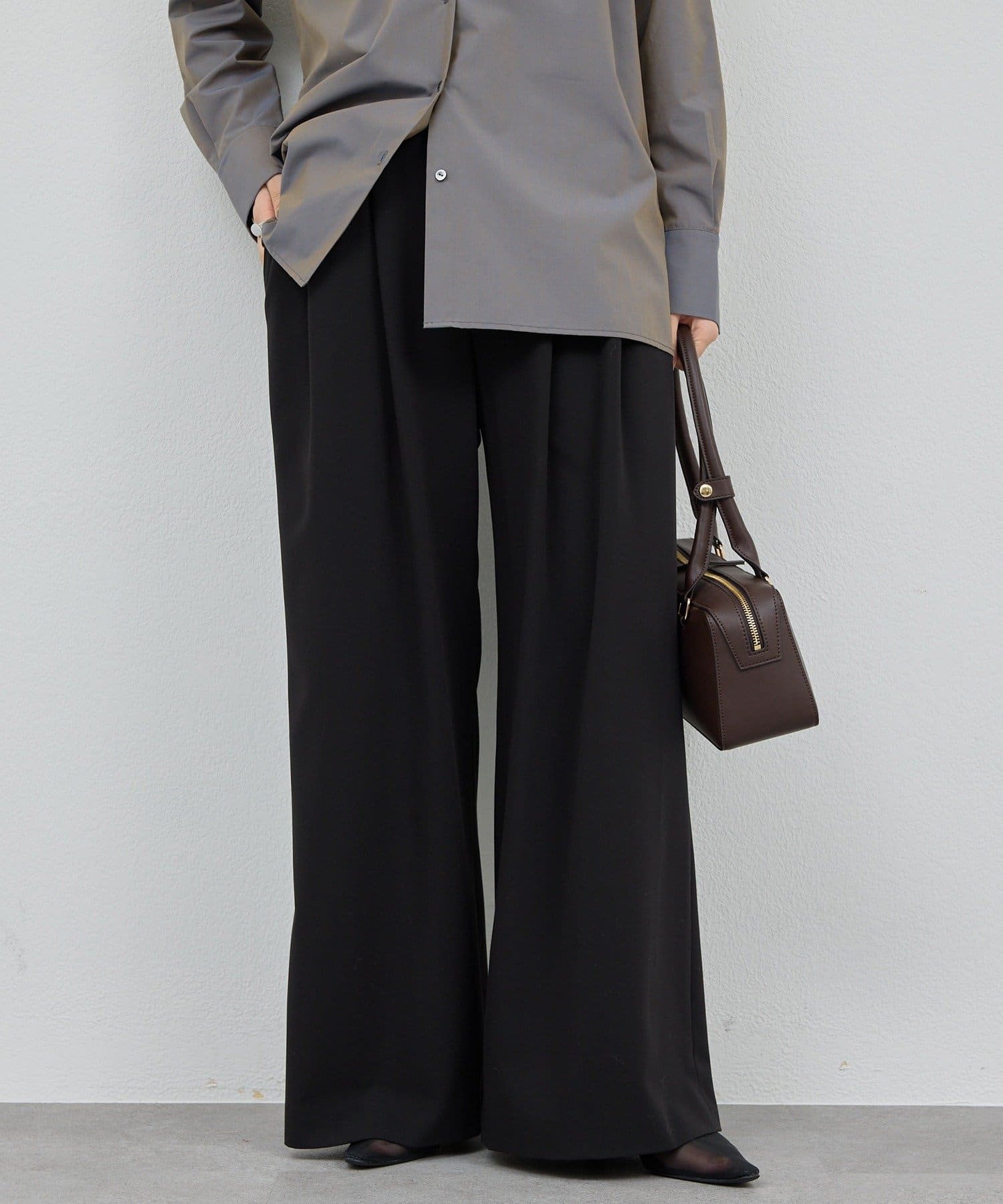 GALLARDAGALANTE(ガリャルダガランテ) 【12/4(木)10:30～予約開始】【腰回りカバー】イージー2タックパンツ