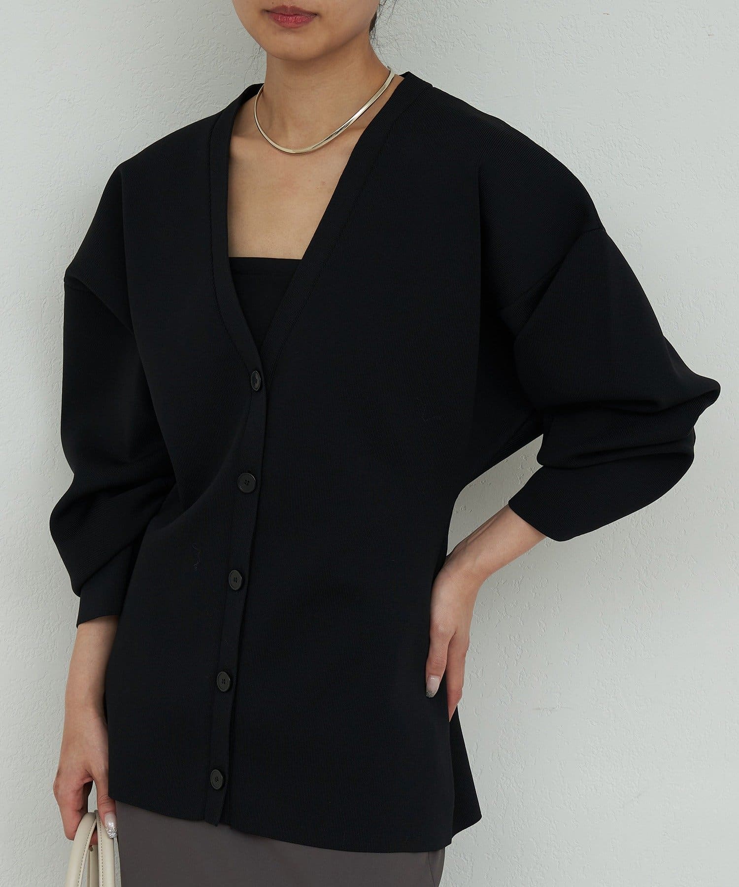 GALLARDAGALANTE(ガリャルダガランテ) 【近日予約開始】【美シルエット】ウエストシェイプカーディガン