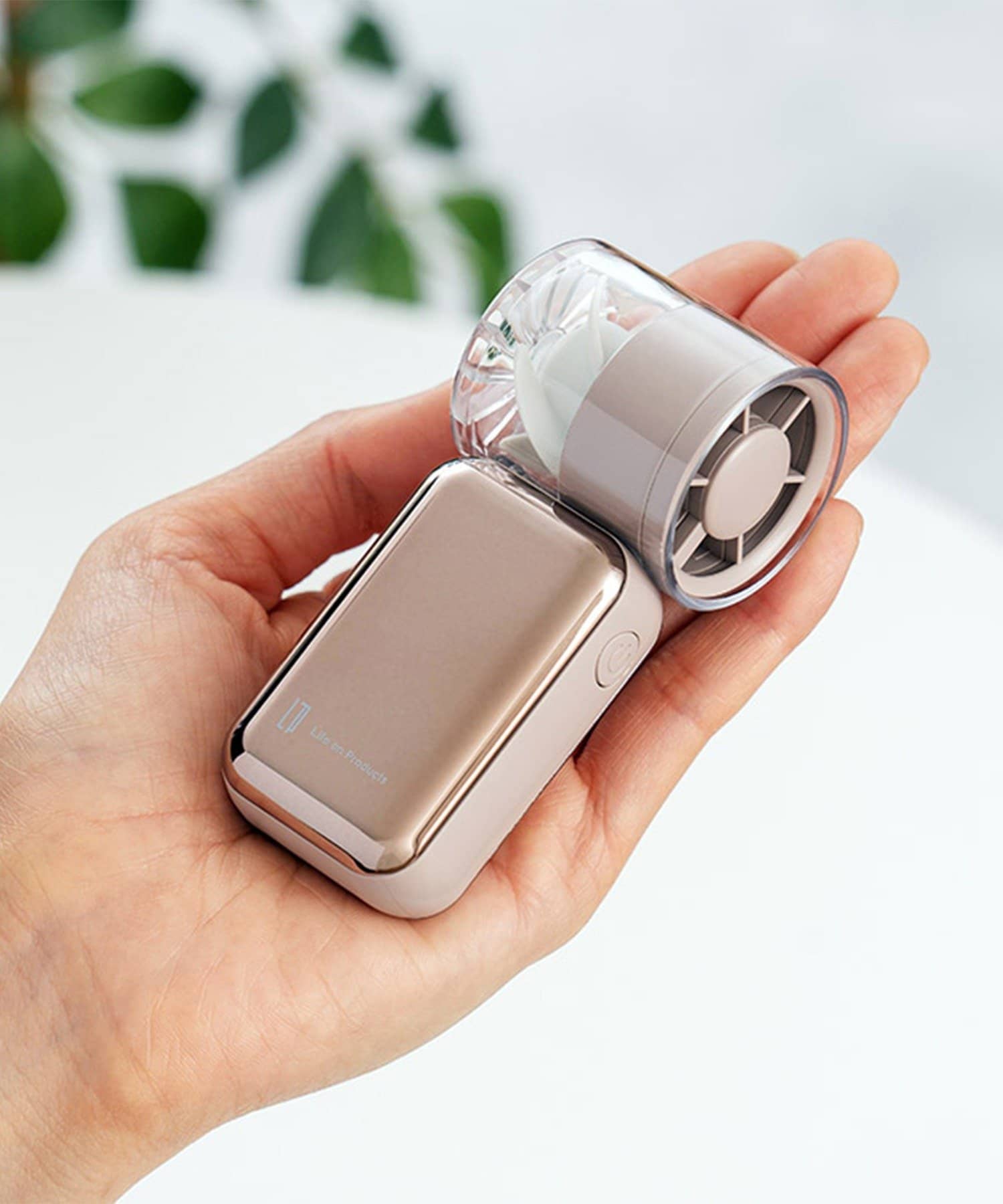 BIRTHDAY BAR(バースデイバー) 〈風量100段階！〉ミニターボハンディファン　風量・充電残量が分かる液晶付き