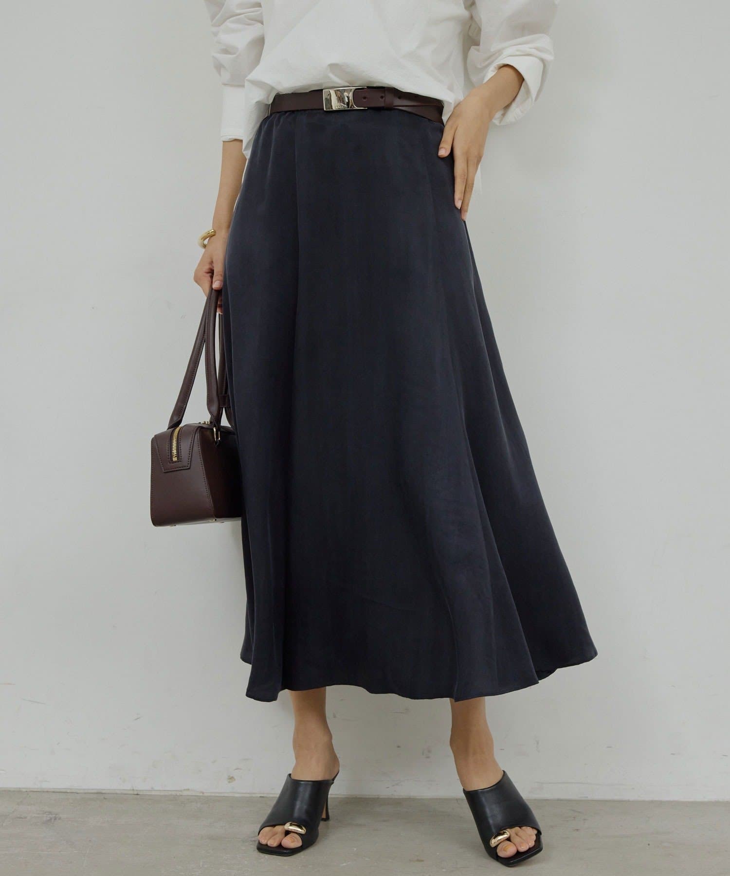 GALLARDAGALANTE(ガリャルダガランテ) 【12/11(木)12:00～予約開始】【セットアップ対応】キュプラフレアスカート