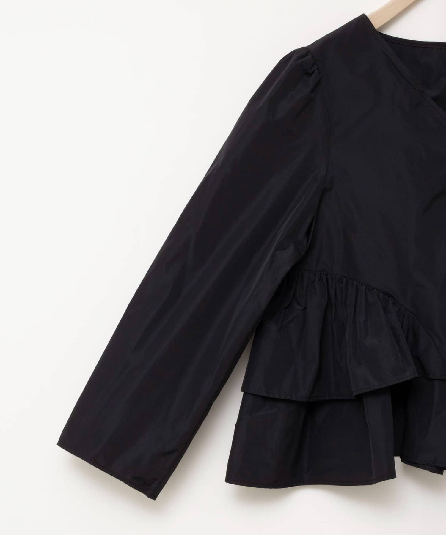 NOLLEY'S(ノーリーズ) ウォッシャブルマイクロタフタティアードブラウス