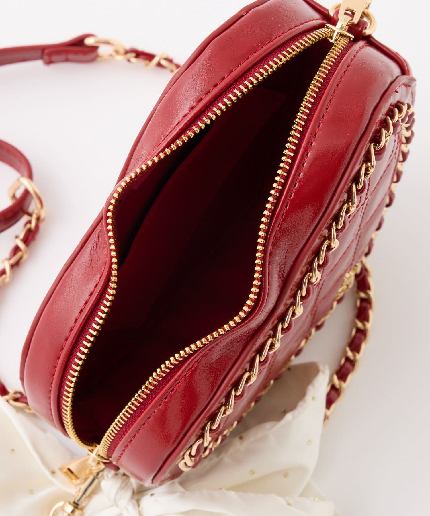 one after another NICE CLAUP(ワンアフターアナザー ナイスクラップ) 【Heart Collection】チェーントリミングハートバッグ