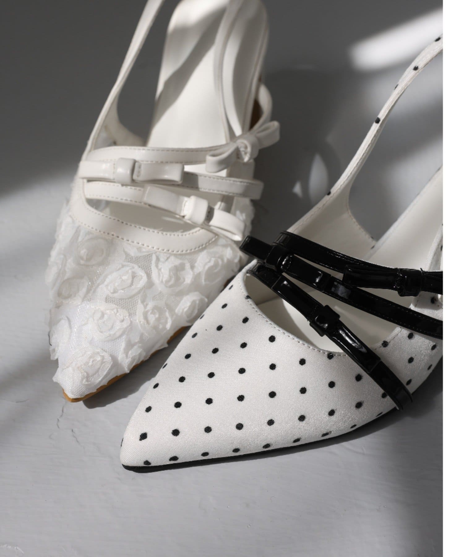 one after another NICE CLAUP(ワンアフターアナザー ナイスクラップ) リボンヒールミュール/新色追加