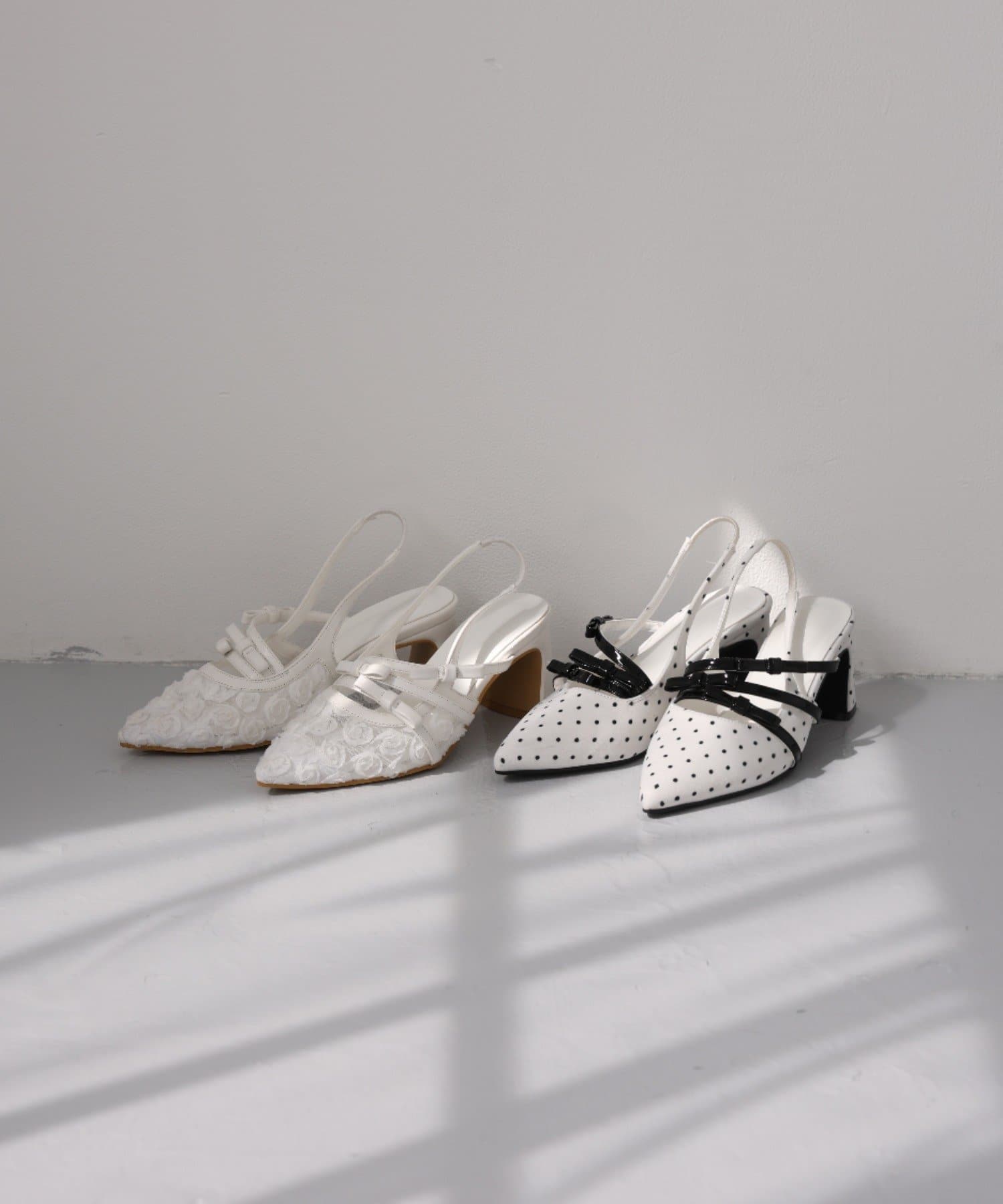 one after another NICE CLAUP(ワンアフターアナザー ナイスクラップ) リボンヒールミュール/新色追加