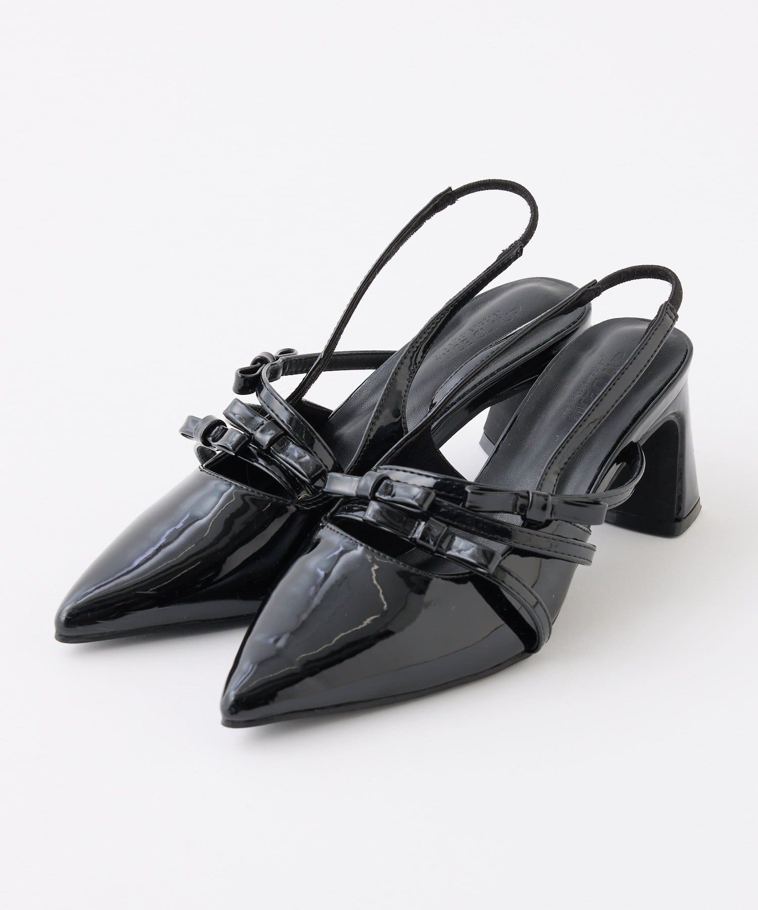 one after another NICE CLAUP(ワンアフターアナザー ナイスクラップ) リボンヒールミュール