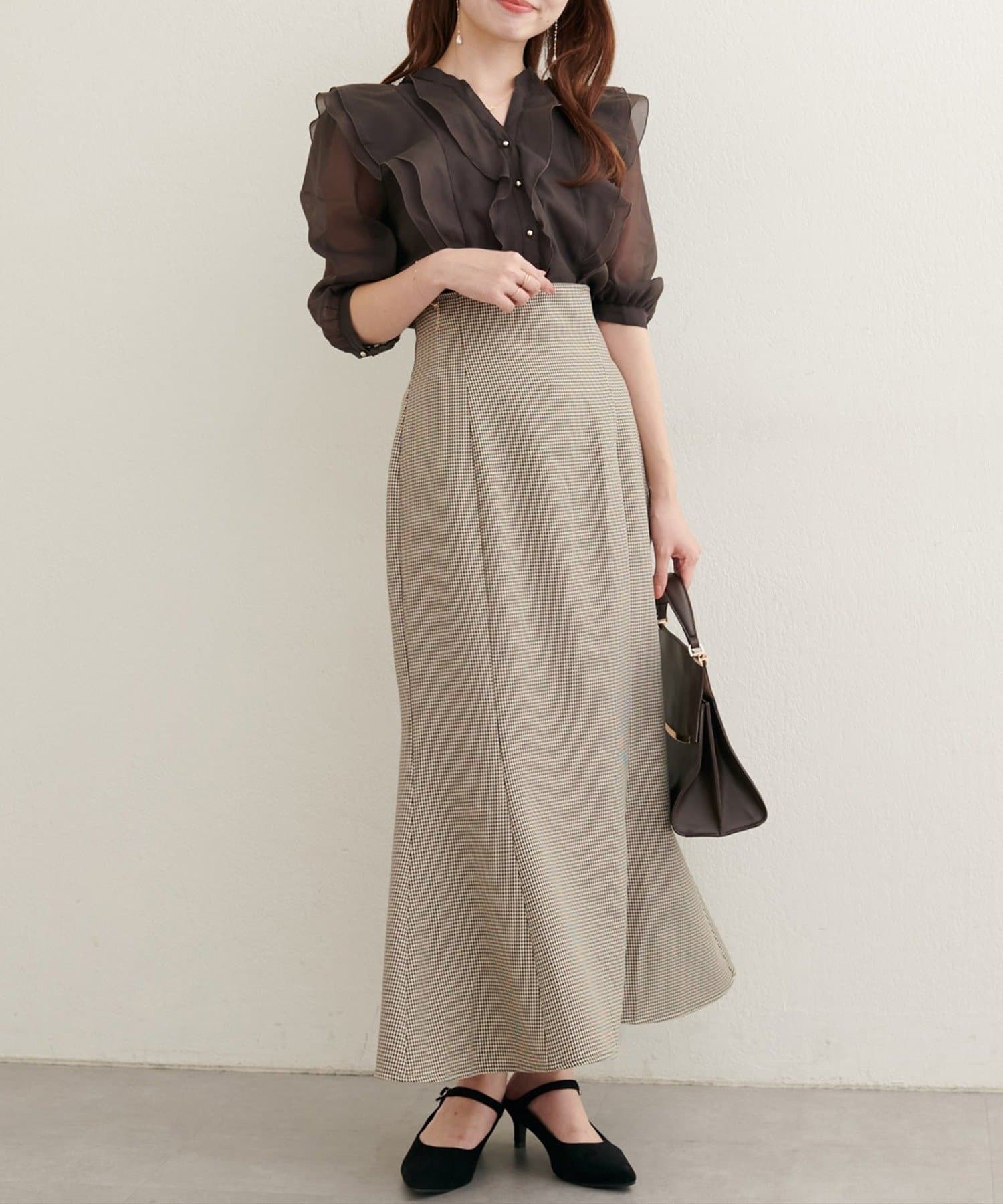 NICE CLAUP / OLIVE des OLIVE OUTLET(ナイスクラップ  / オリーブ デ オリーブ アウトレット) 【natural couture】レースＵＰウエストマーメイドスカー