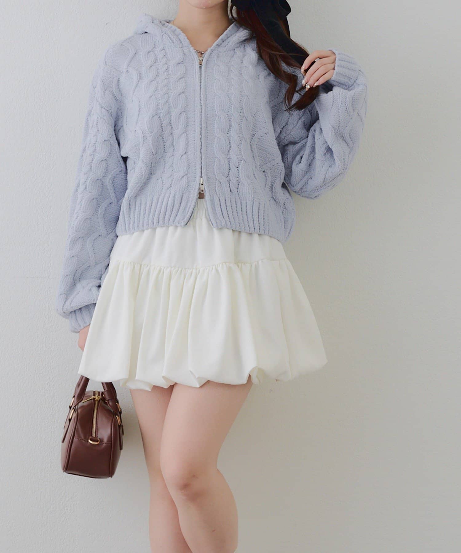 NICE CLAUP / OLIVE des OLIVE OUTLET(ナイスクラップ  / オリーブ デ オリーブ アウトレット) 【RMAF】オーガンリボンモールニット