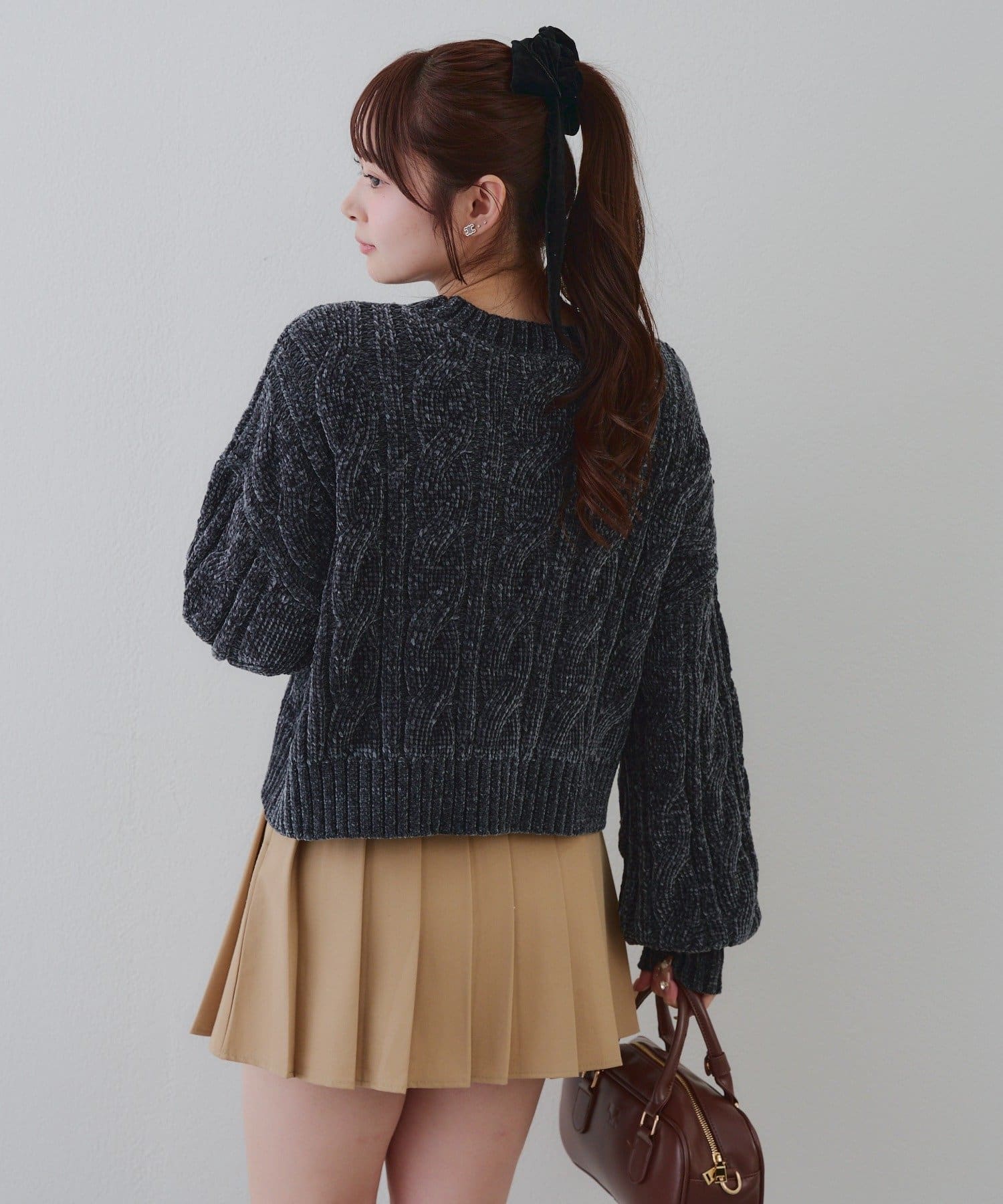 NICE CLAUP / OLIVE des OLIVE OUTLET(ナイスクラップ  / オリーブ デ オリーブ アウトレット) 【RMAF】オーガンリボンモールニット