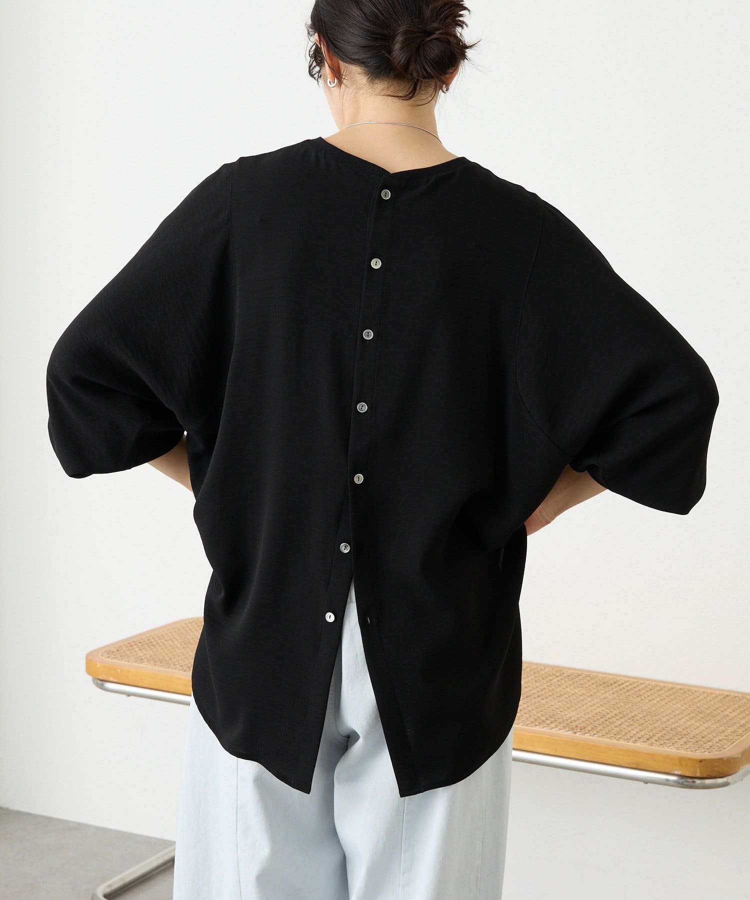 RIVE DROITE(リヴドロワ) 【オールシーズン活躍】ジョーゼットバックシャンブラウス