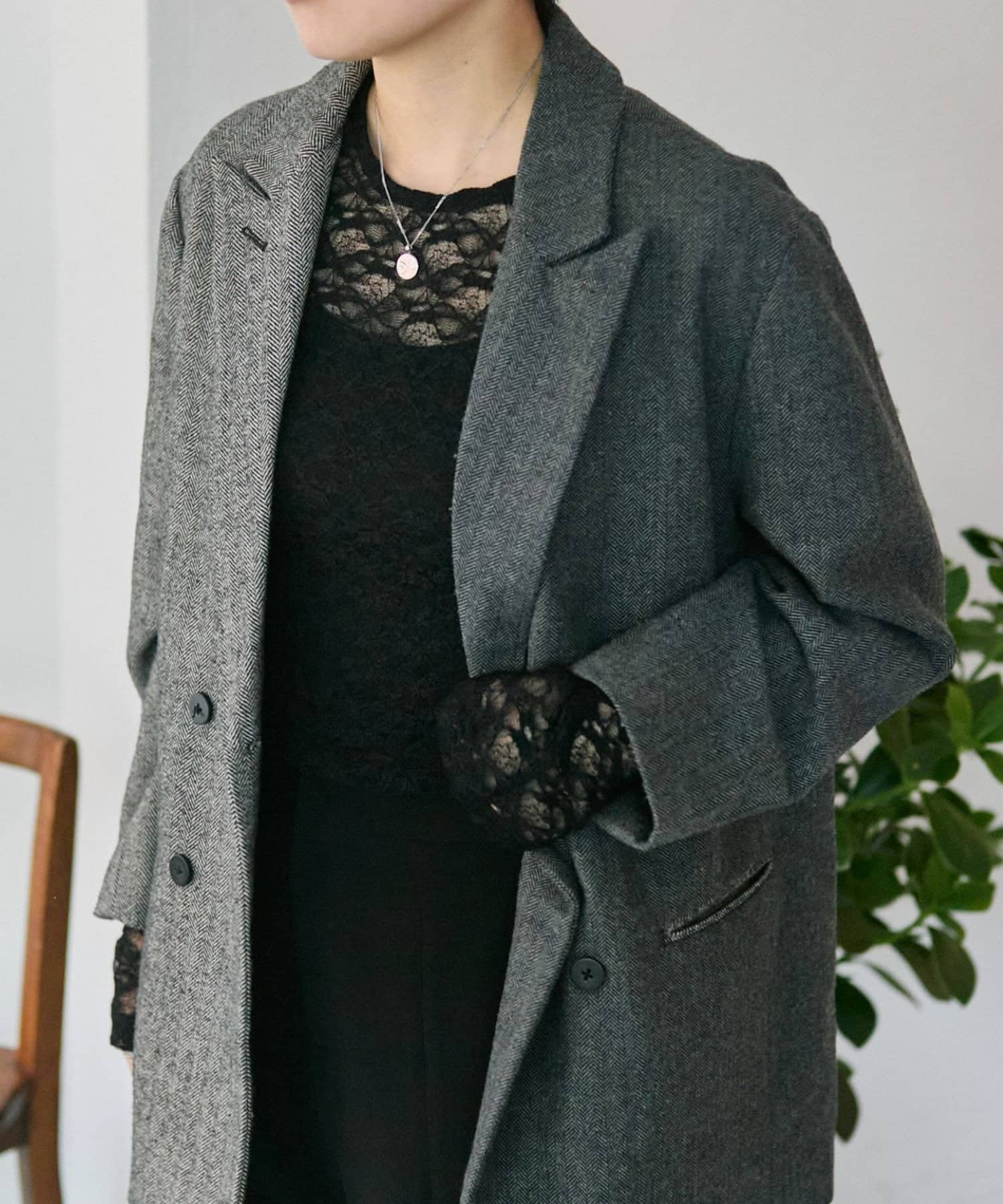 ear PAPILLONNER(イア パピヨネ) 《花柄/透け感/マルチウェイ》シアーレーストップス【SUM1 STYLE(スミスタイル)】