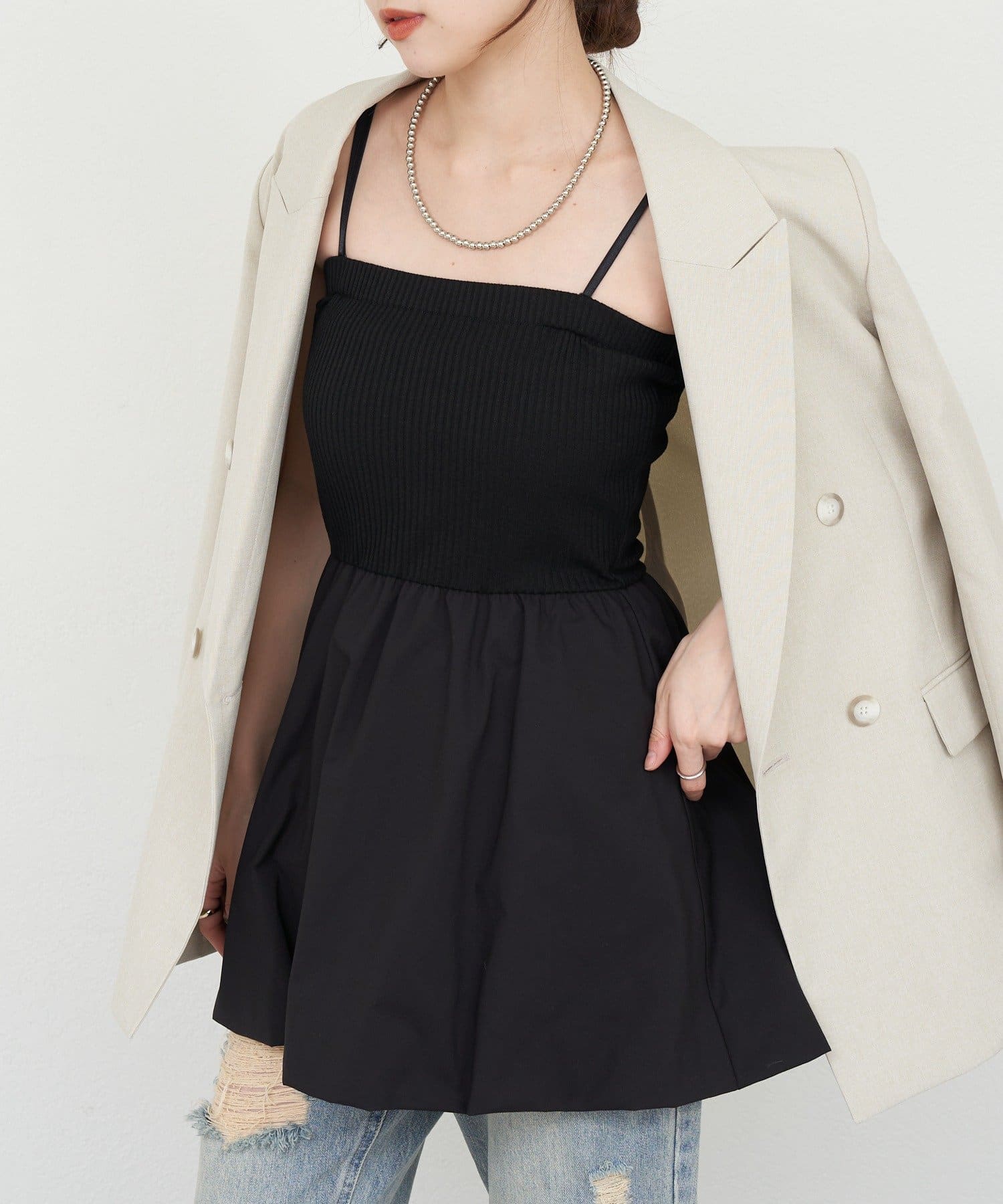 SHENERY(シーナリー) 【26SS予約】バルーンビスチェキャミソール