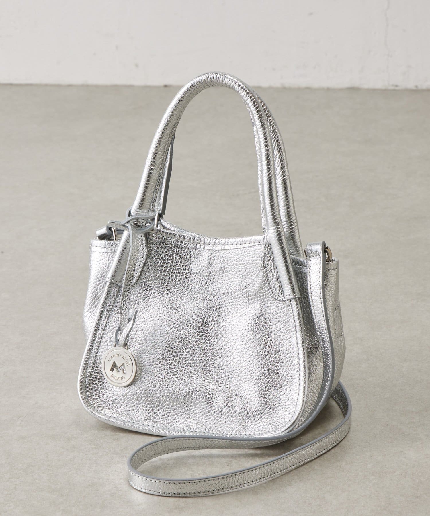 MARCO MASI》2AWYレザートートバッグ（シルバー） | BEARDSLEY