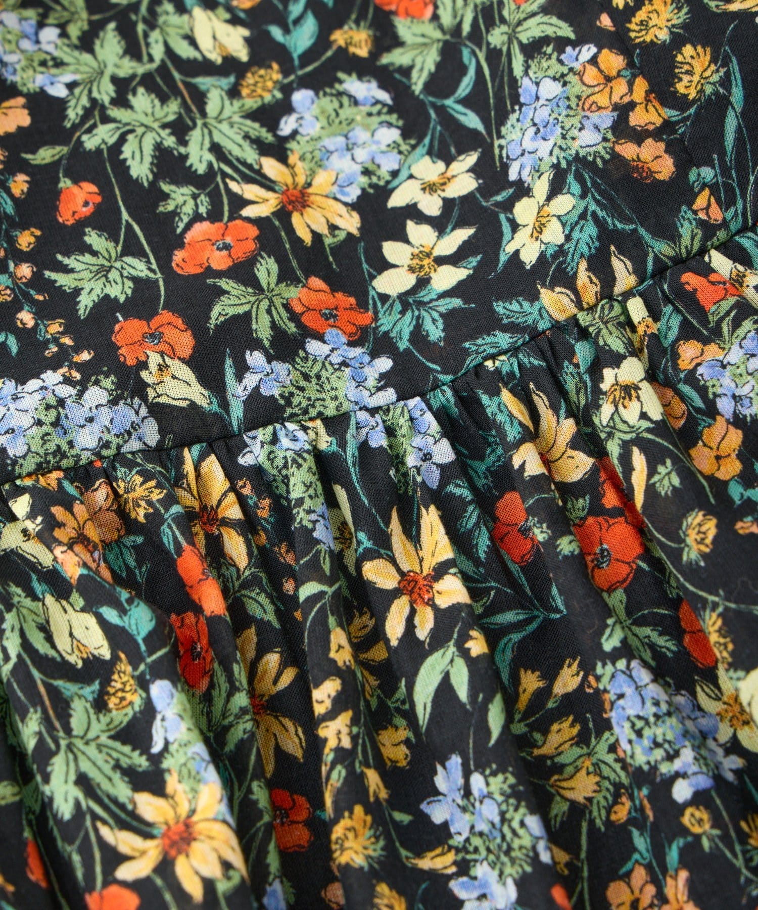 La boutique BonBon(ラブティックボンボン) 小花プリントギャザースリーブワンピース