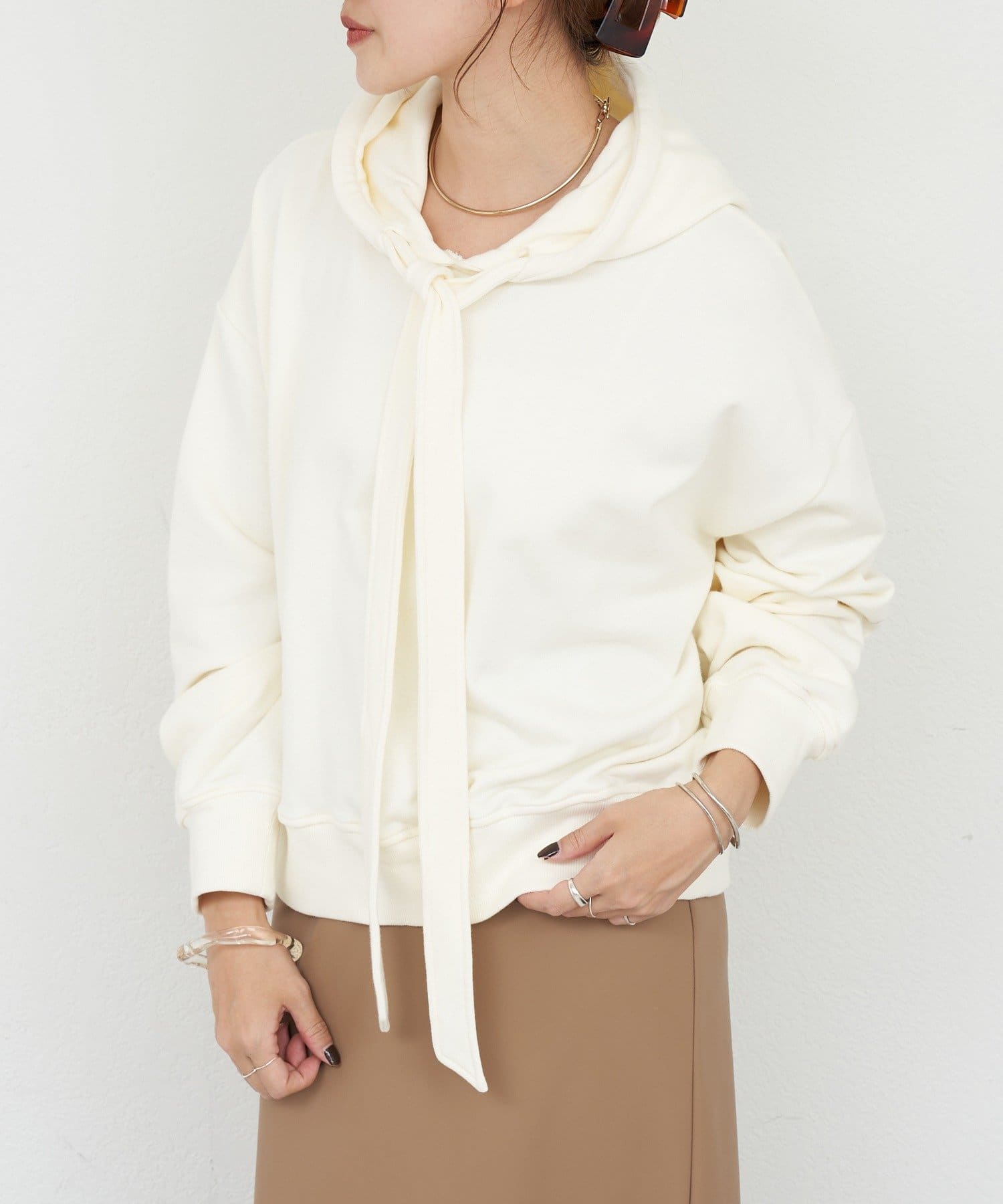 SHENERY(シーナリー) 【26SS予約】ボウタイフーディー