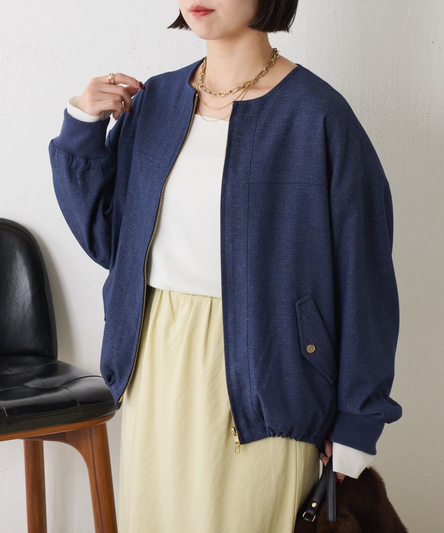 Jena　espace merveilleux(ジェナ　エスパスメルヴェイユ) 裾ドロストブルゾン
