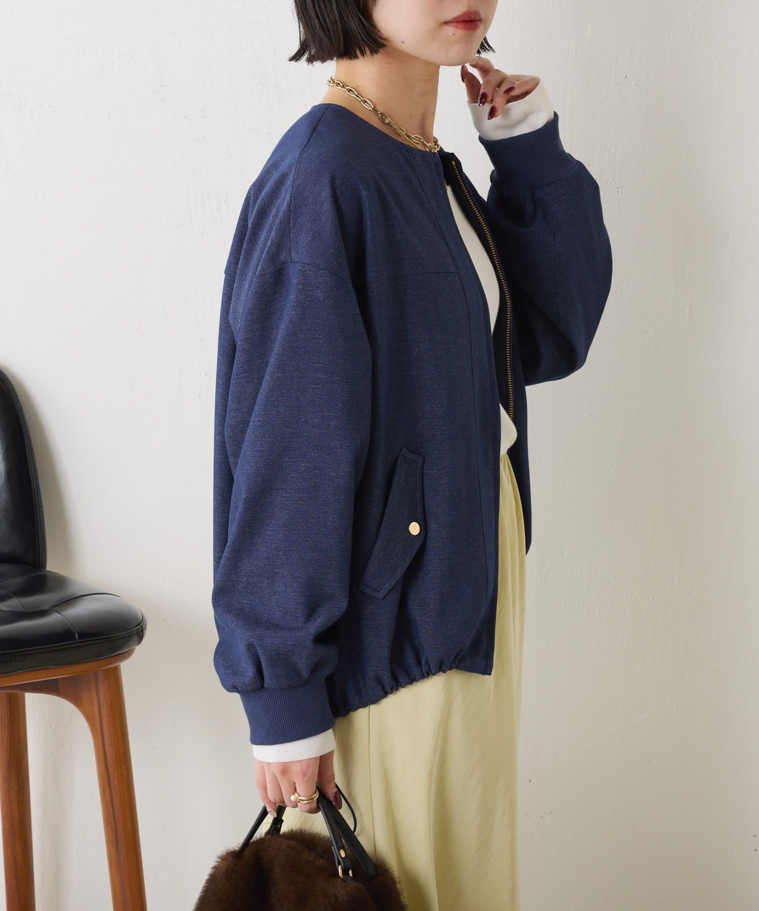 Jena　espace merveilleux(ジェナ　エスパスメルヴェイユ) 裾ドロストブルゾン