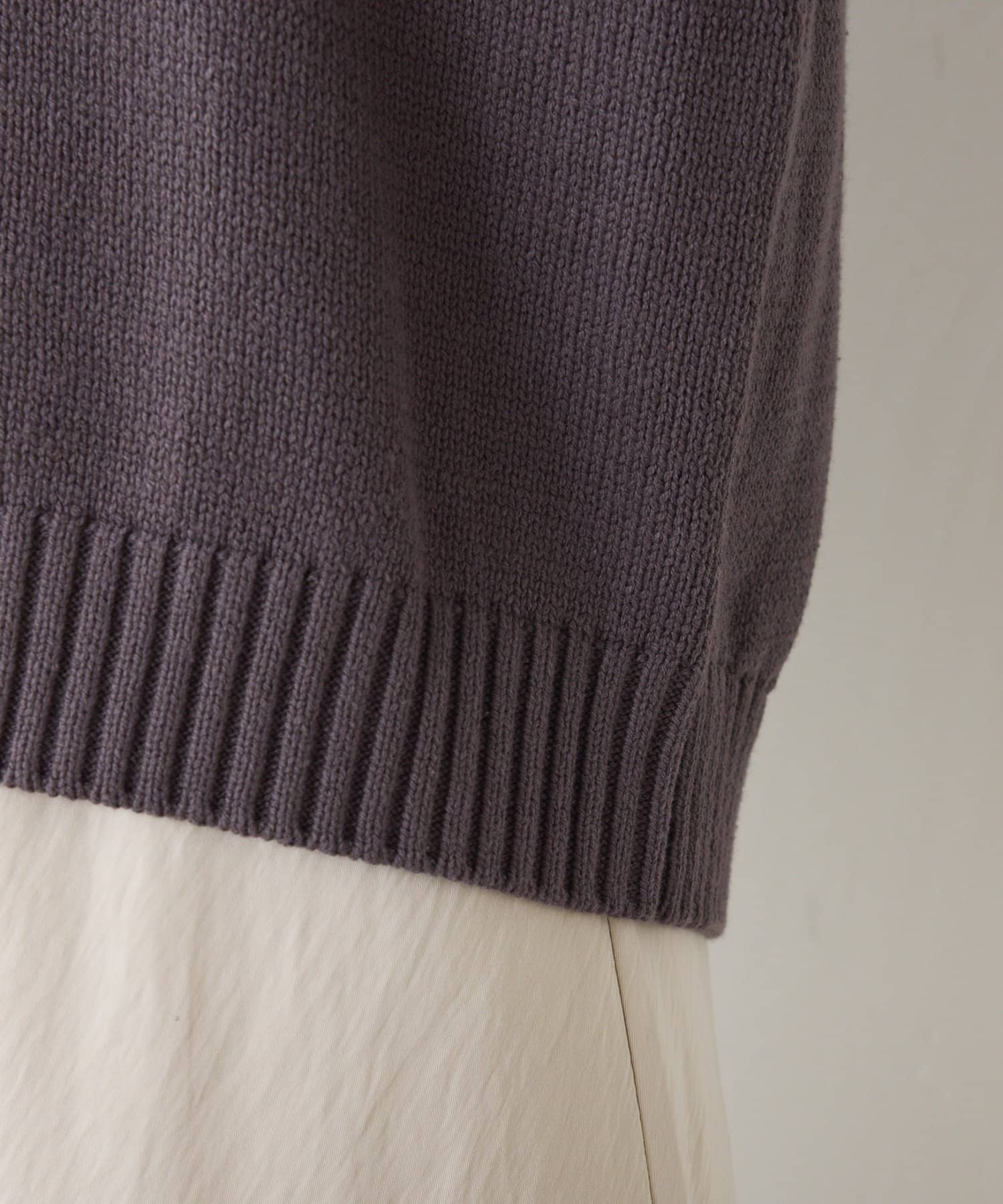 Jena　espace merveilleux(ジェナ　エスパスメルヴェイユ) 【スッキリ小顔見え◎】袖ケーブルVニット