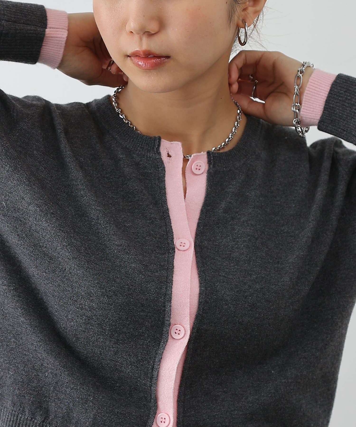 COLONY 2139(コロニー トゥーワンスリーナイン) 配色カーディガン