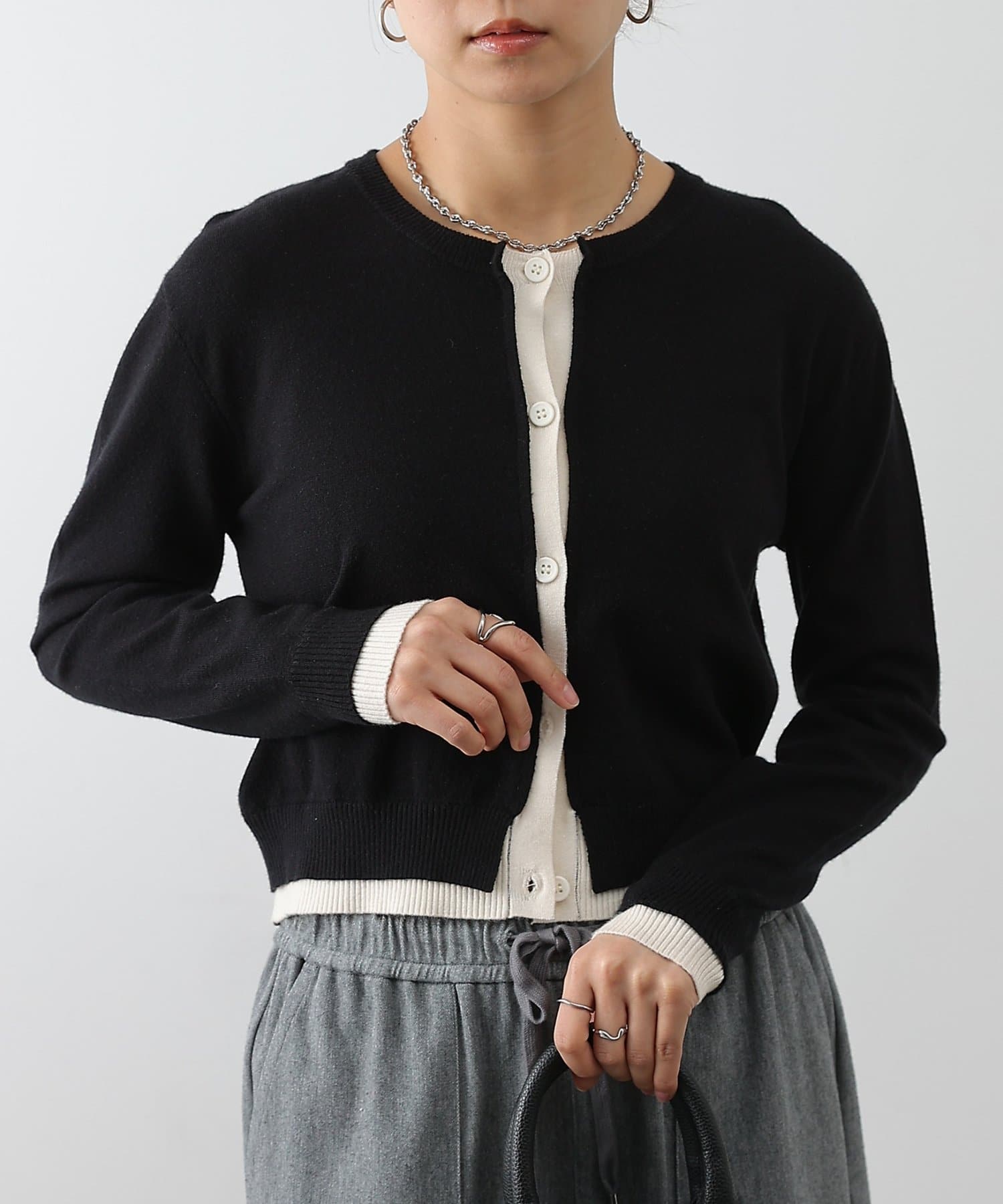 COLONY 2139(コロニー トゥーワンスリーナイン) 配色カーディガン