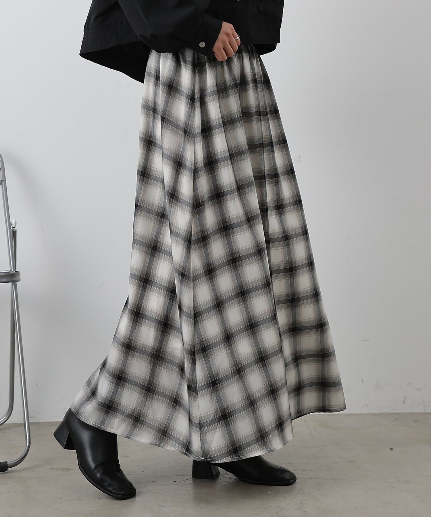 COLONY 2139(コロニー トゥーワンスリーナイン) オンブレチェックフレアスカート