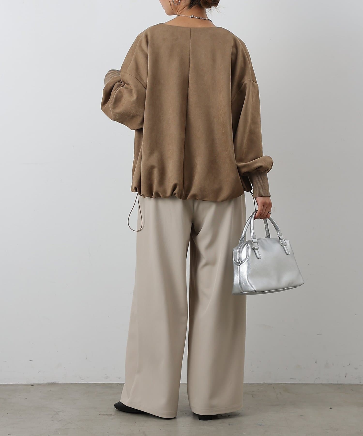 COLONY 2139(コロニー トゥーワンスリーナイン) スエードポンチ裾バルーンリブブルゾン