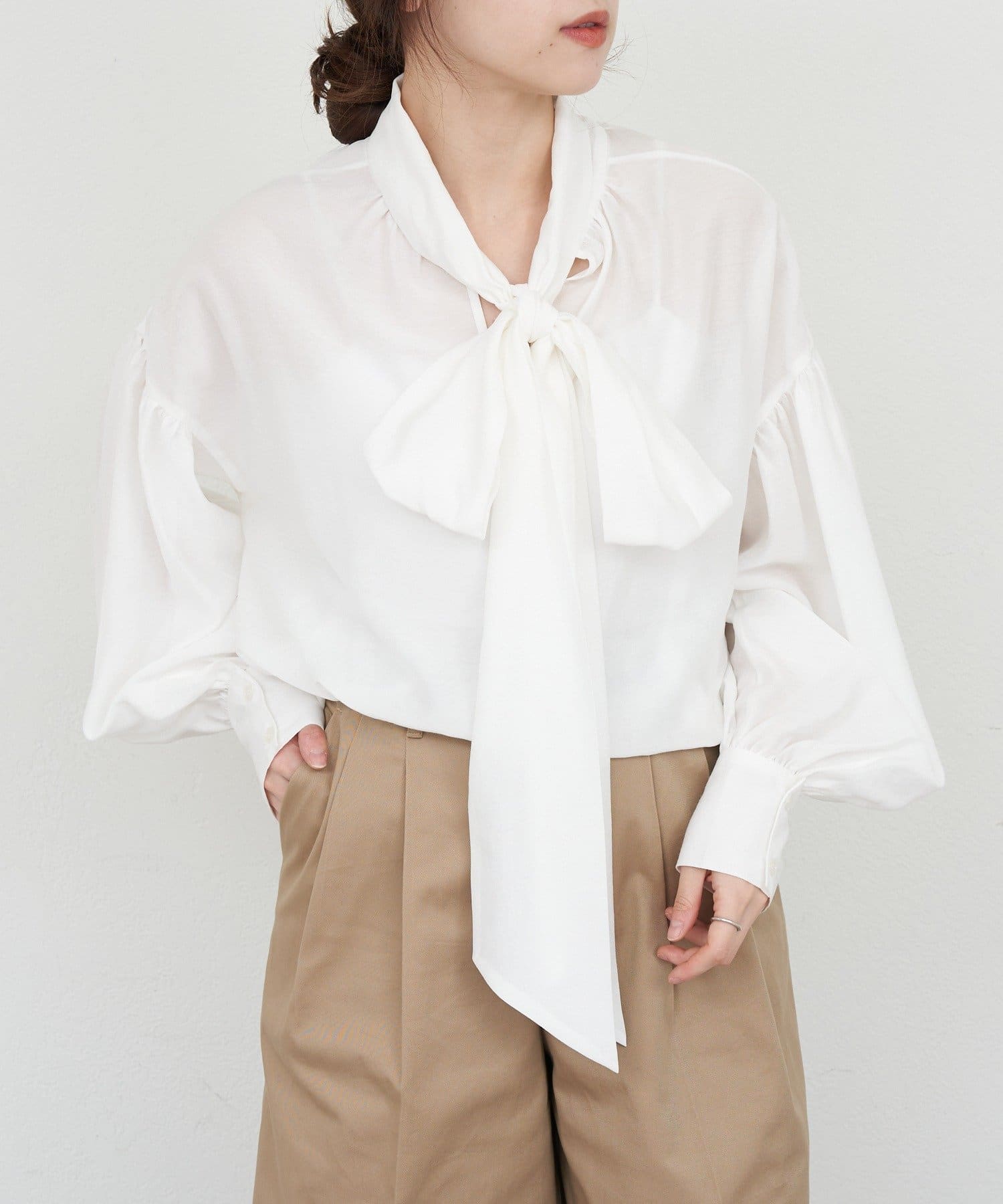 SHENERY(シーナリー) 【26SS予約】ボウタイブラウス