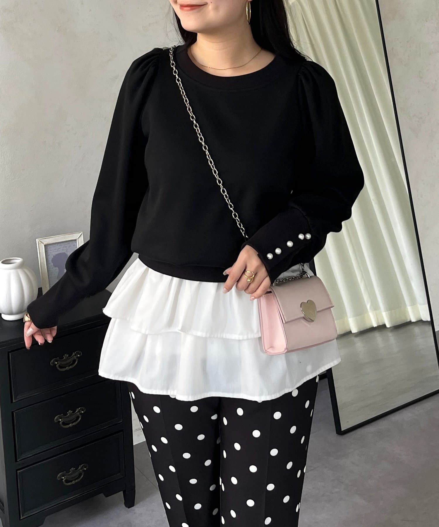 prose verse(プロズヴェール) 袖パールパフスリーブスウェット