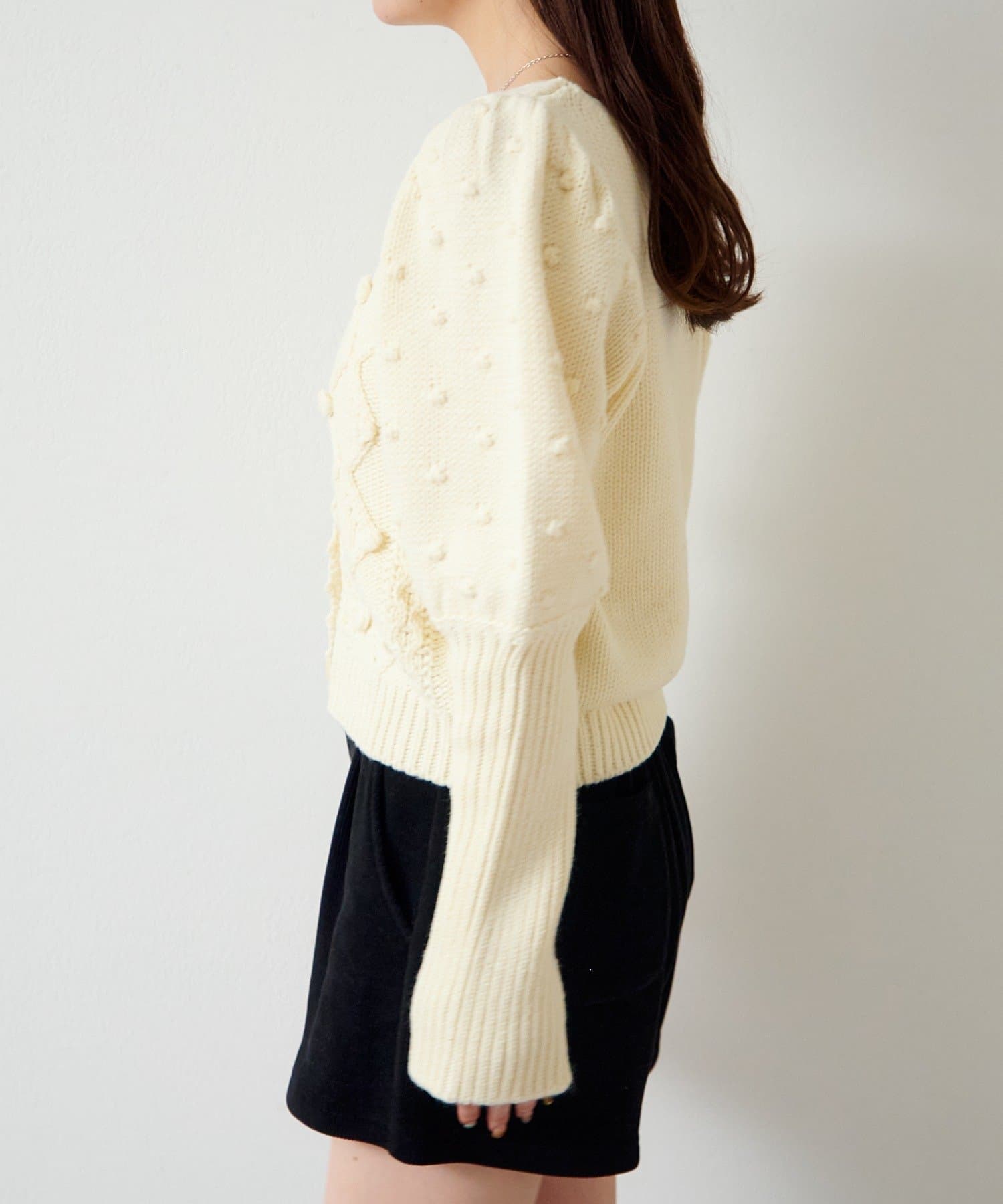 Kastane(カスタネ) ポンポンニットカーディガン