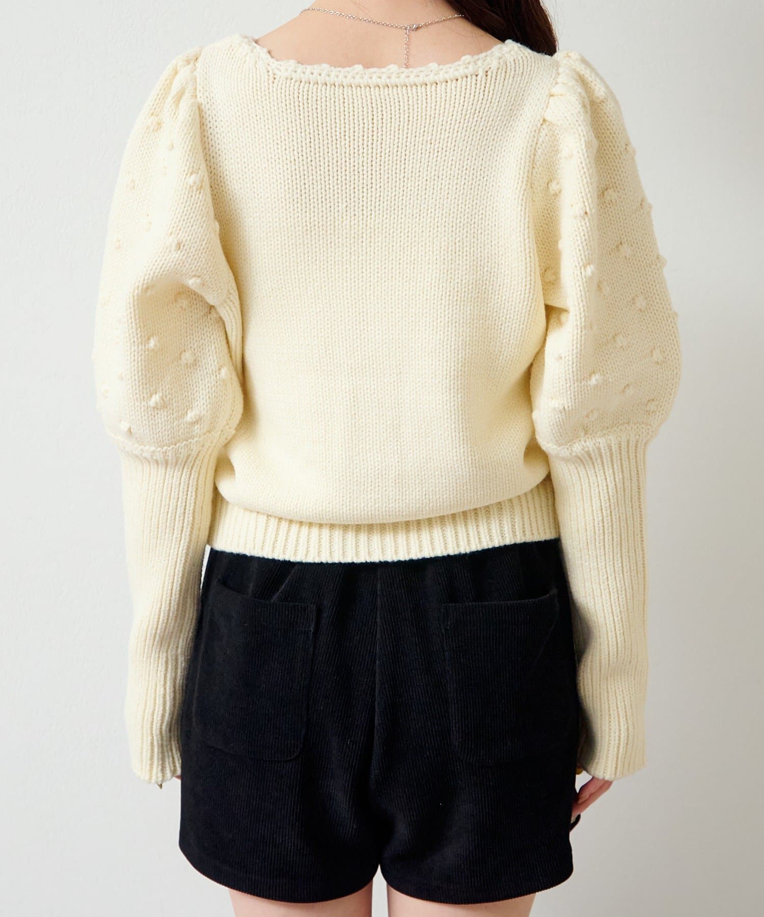 Kastane(カスタネ) ポンポンニットカーディガン