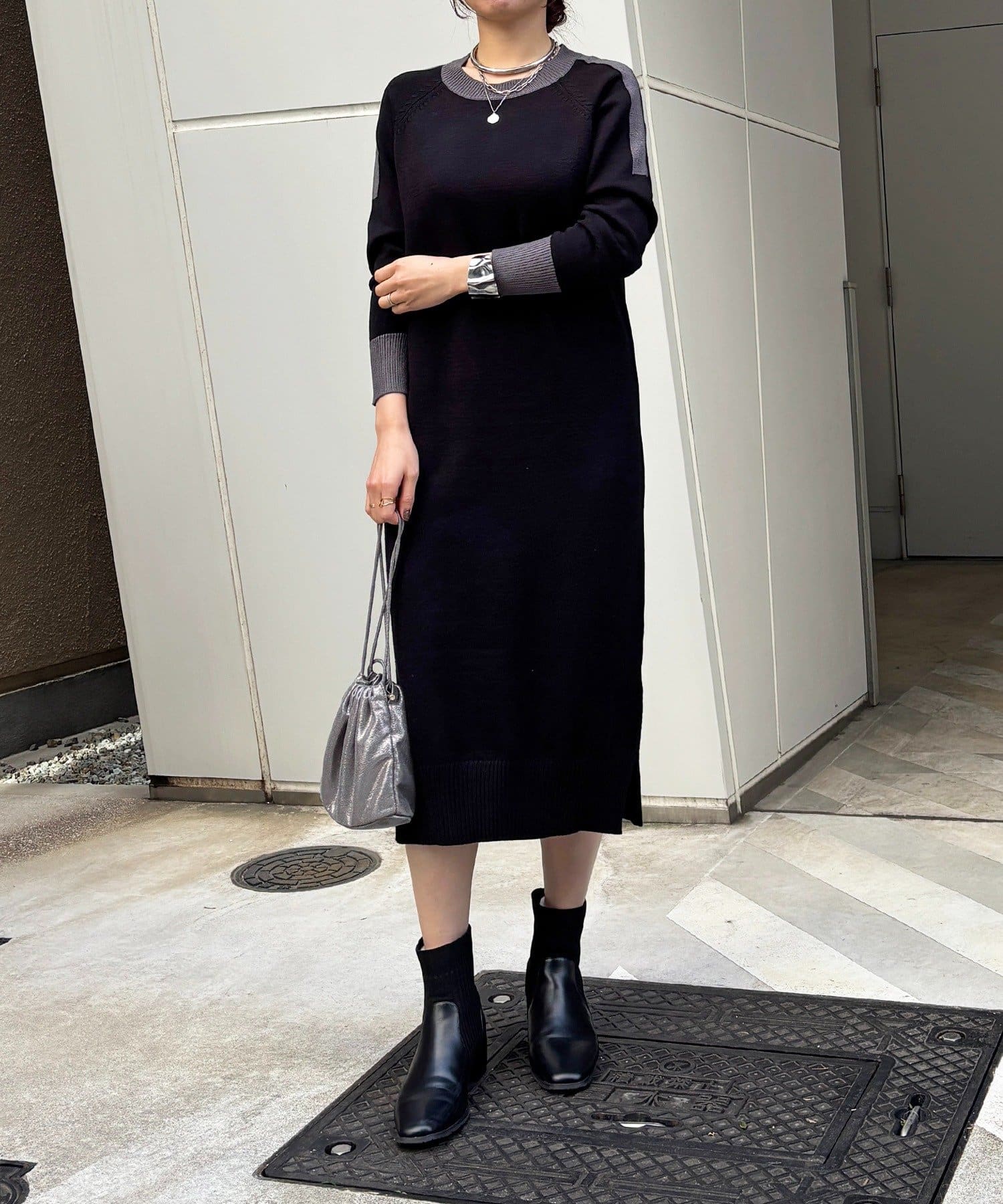 Croisiere(クロジエール) 肩ラインワンピース