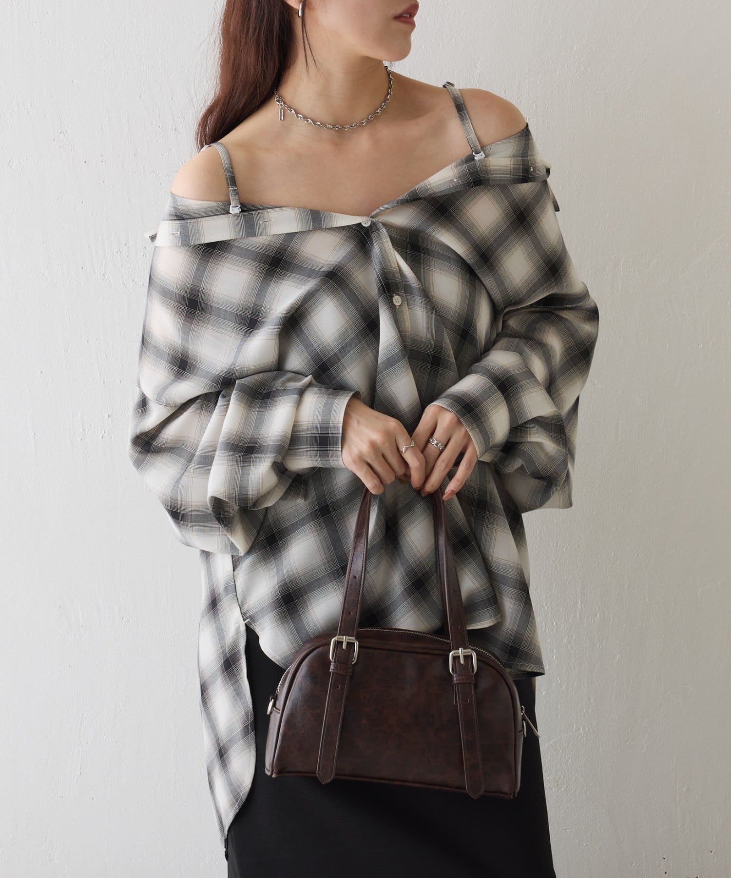 COLONY 2139(コロニー トゥーワンスリーナイン) チェック2WAYシャツ