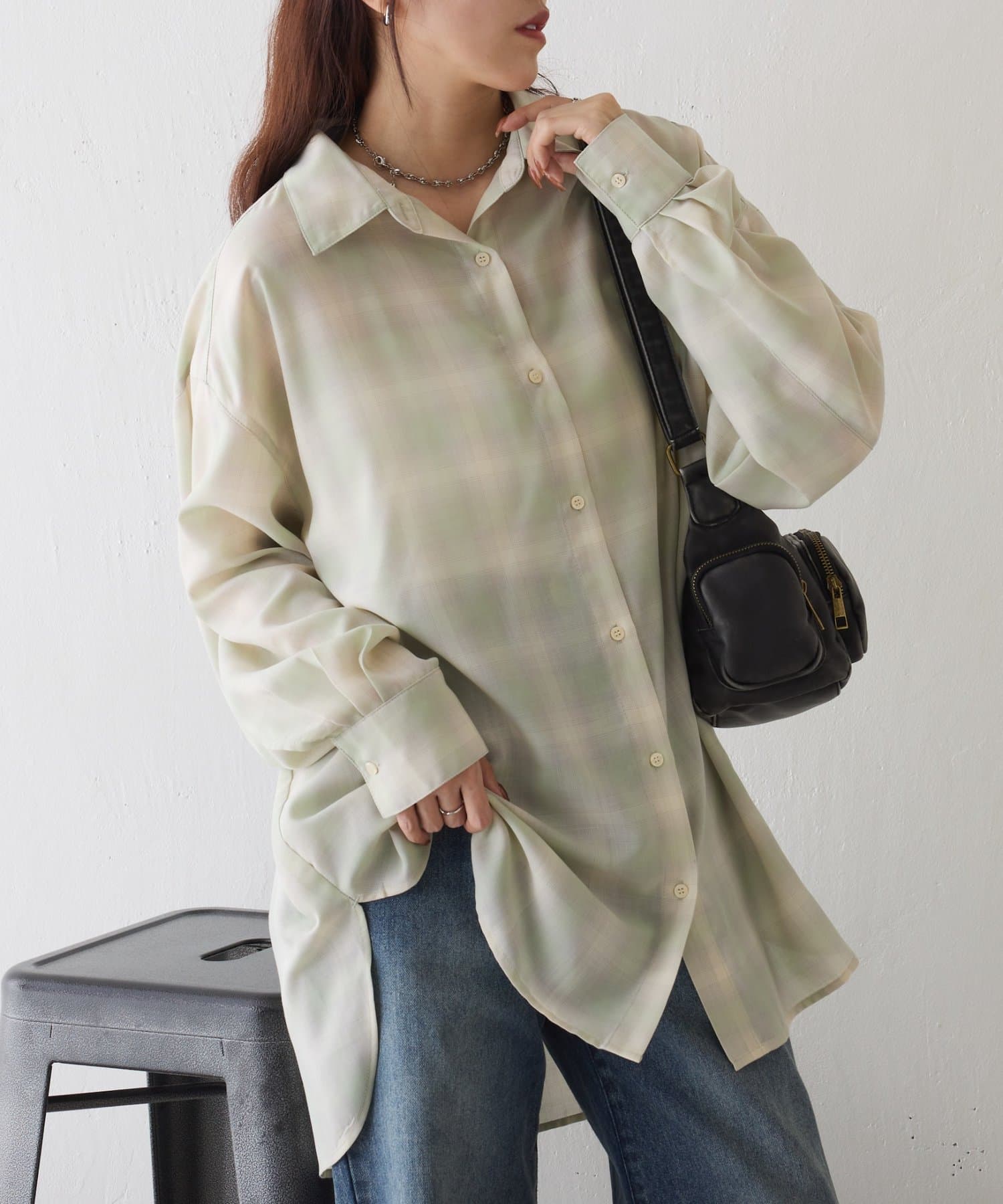 COLONY 2139(コロニー トゥーワンスリーナイン) チェック2WAYシャツ